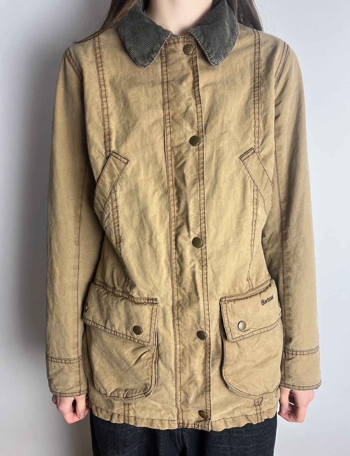 Barbour Vintage Barbour Beadnell Beige Wax Cotton Women's Jacket Size M / US 6-8 / IT 42-44 - 1 Thumbnail