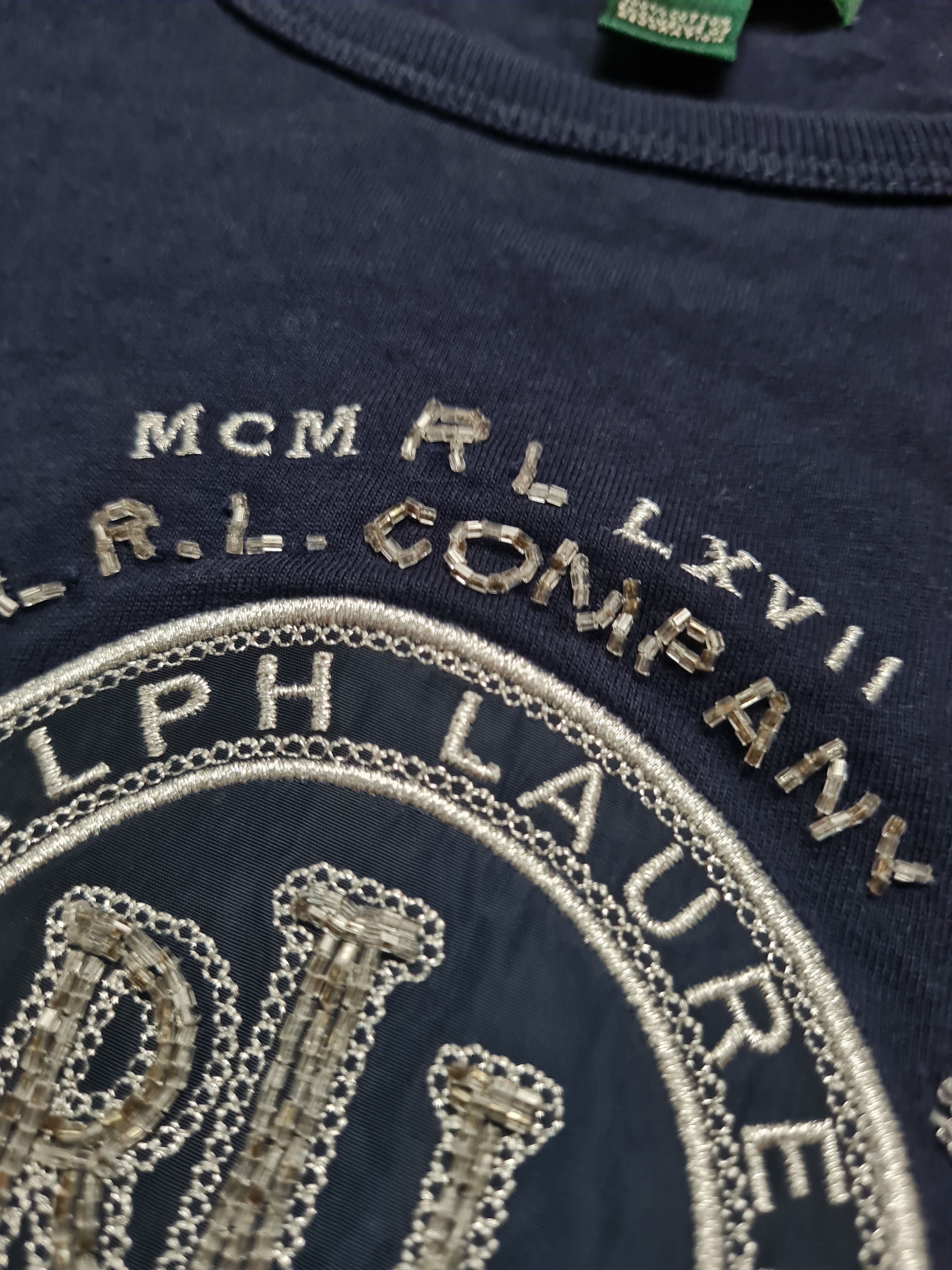 Polo Ralph Lauren Vintage Ralph Lauren Embroidered beads Big Logo Blue Size L Size L / US 10 / IT 46 - 20 Thumbnail