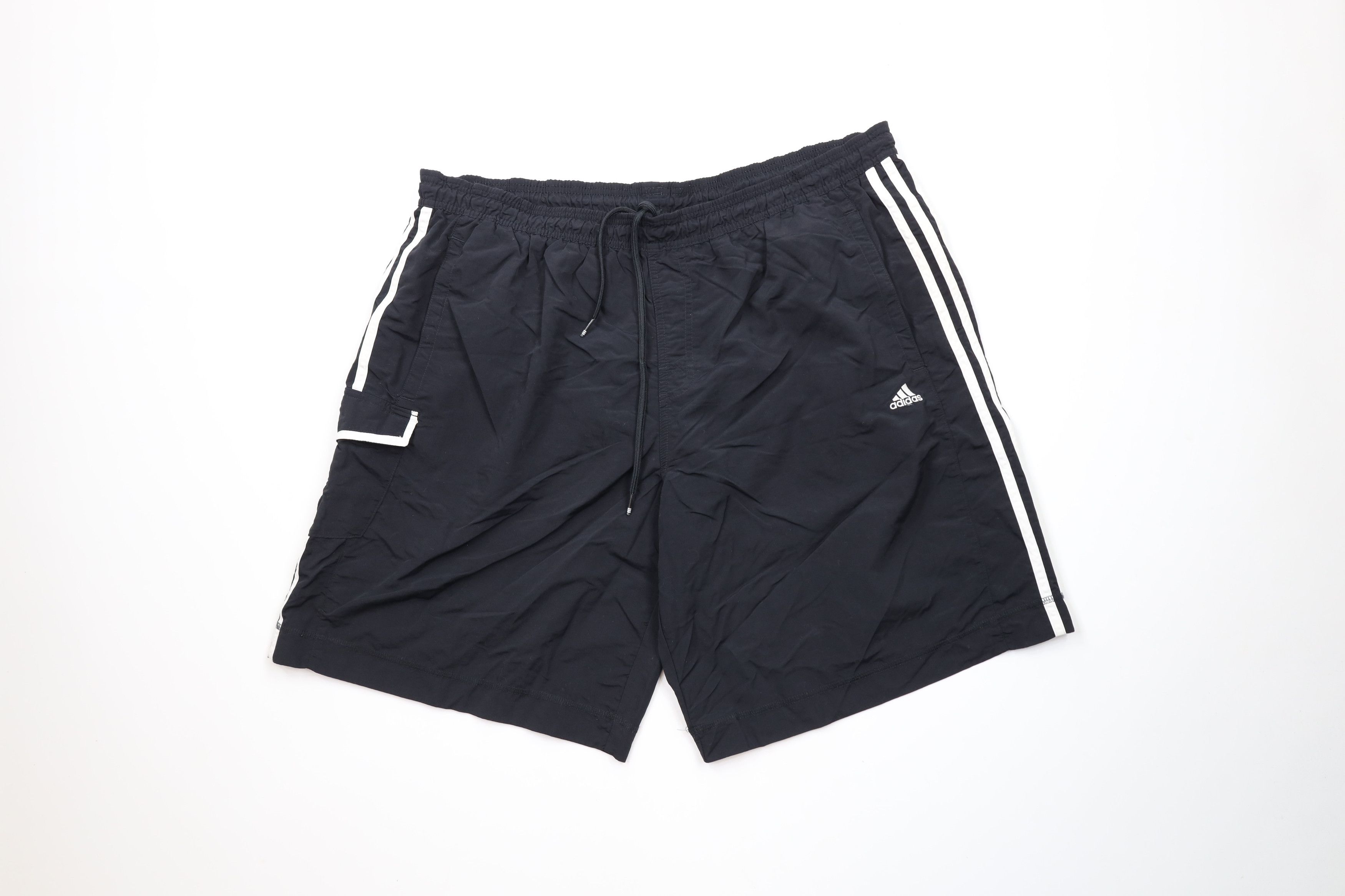 Adidas × Vintage Vintage Adidas Spell Out Striped Lined Running Soccer Shorts Size US 38 / EU 54 - 1 Thumbnail