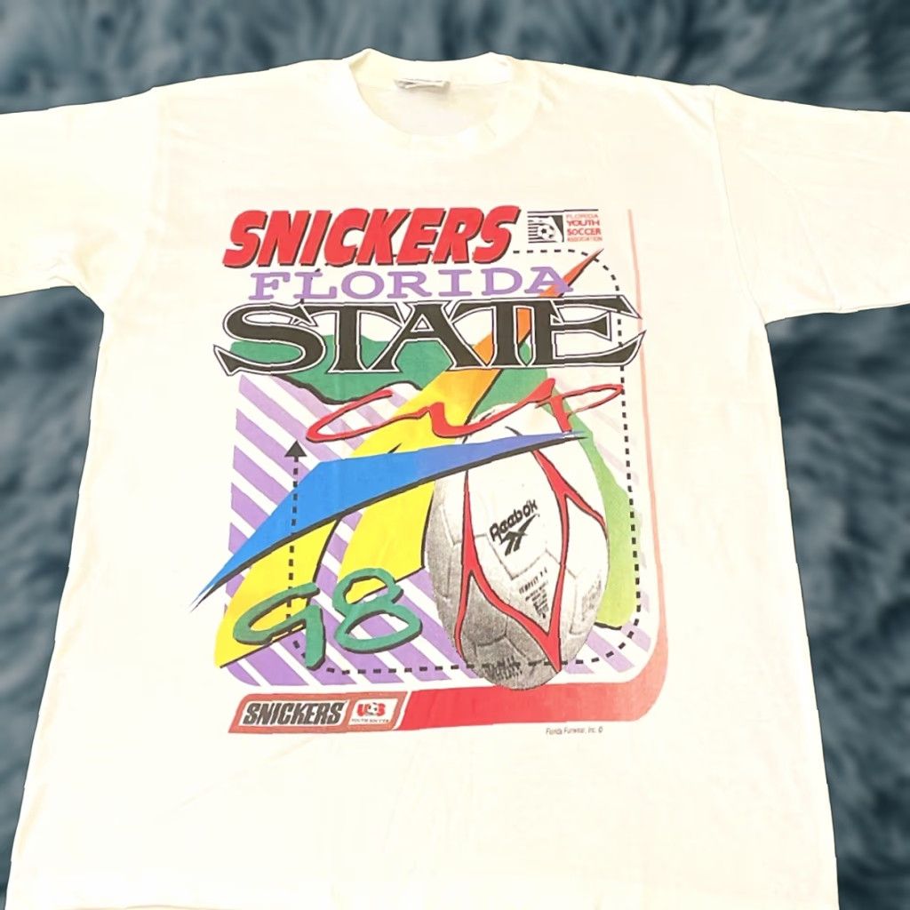 Reebok VINTAGE 90s Florida State Reebok Soccer 1998 Snickers Promo Shirt Mens M Size US M / EU 48-50 / 2 - 1 Thumbnail