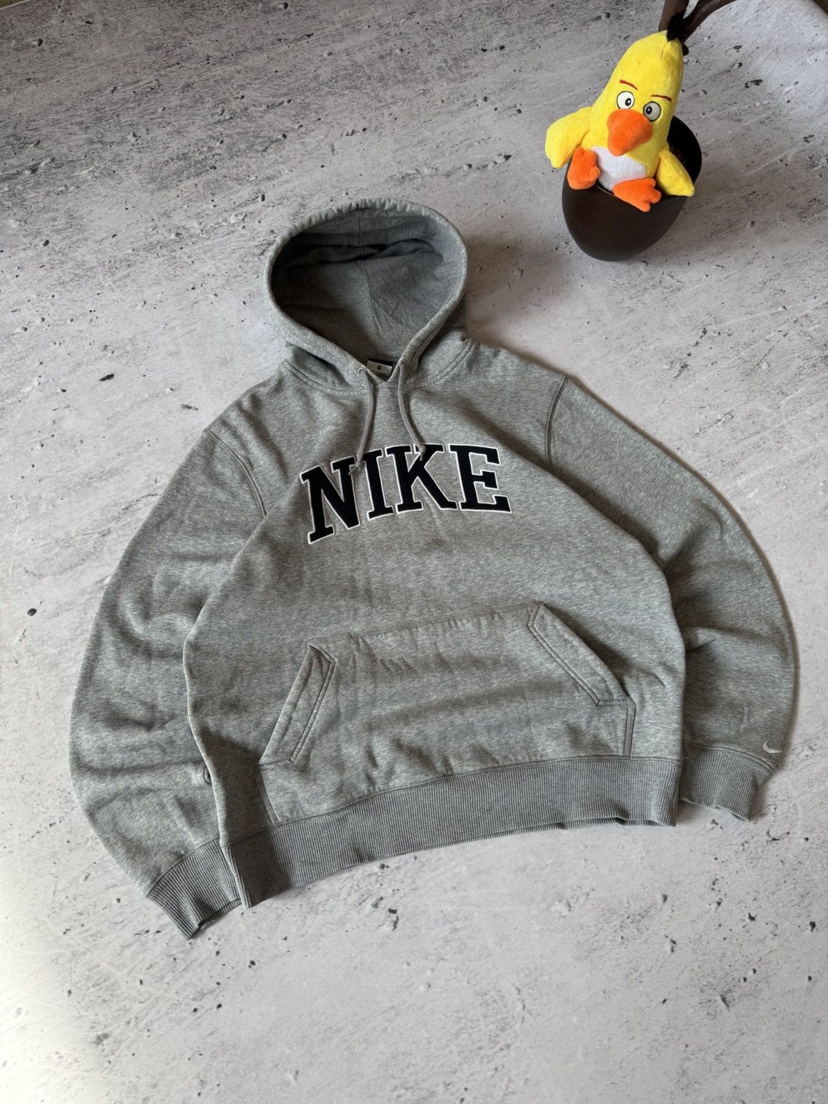 NIKE VINTAGE 00s y2k OVERSIZE BAGGY ZIP HOODIE CENTER LOGO