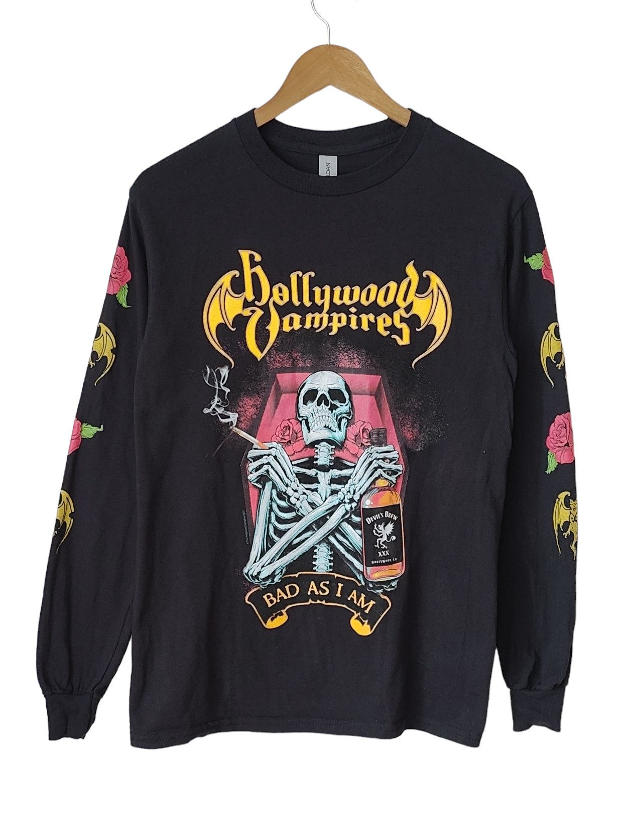 Band Tees Hollywood Vampires 2023 Bad As I Am Skeleton Longsleeve Size US S / EU 44-46 / 1 - 1 Thumbnail