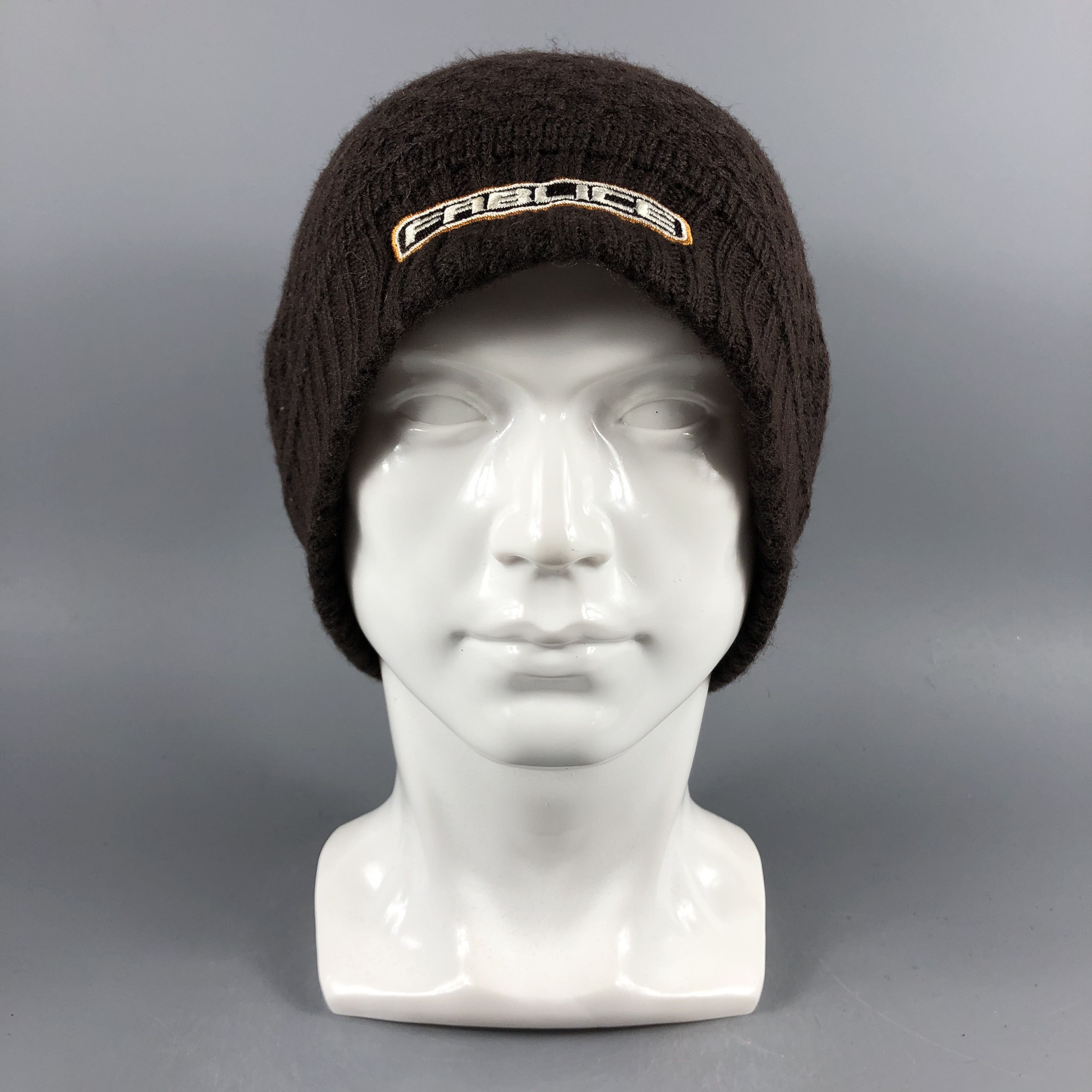 image of Vintage Fablice Brown Beanie Snow Hat Snow Cap -D1300, Men's