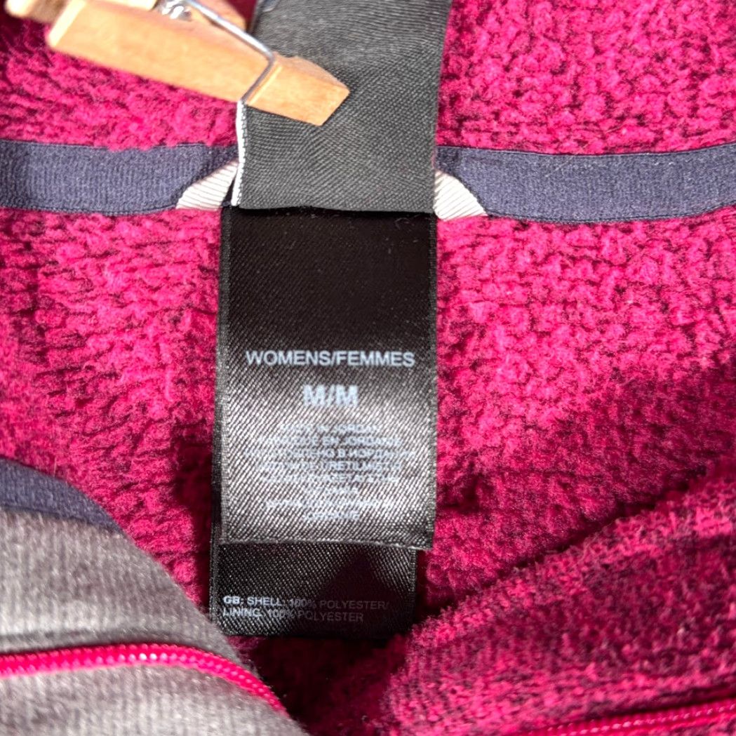 The North Face The North Face Sweater Womens M Pink Heather Hooded Mock Neck Gorpcore Buttons Pockets Raglan Sleeve Pullover Fleece Logo Size M / US 6-8 / IT 42-44 - 7 Thumbnail