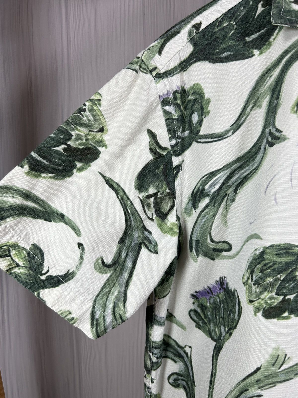 Jacquemus Jacquemus Le Coup De Soleil S/S 2020 Artichoke Print Shirt Size US M / EU 48-50 / 2 - 4 Thumbnail