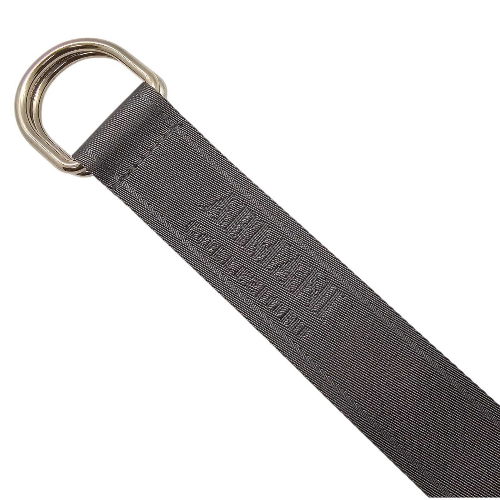 Armani Collezioni Fabric with Metal Double Ring Buckle Gray Belt - New Size ONE SIZE - 2 Thumbnail