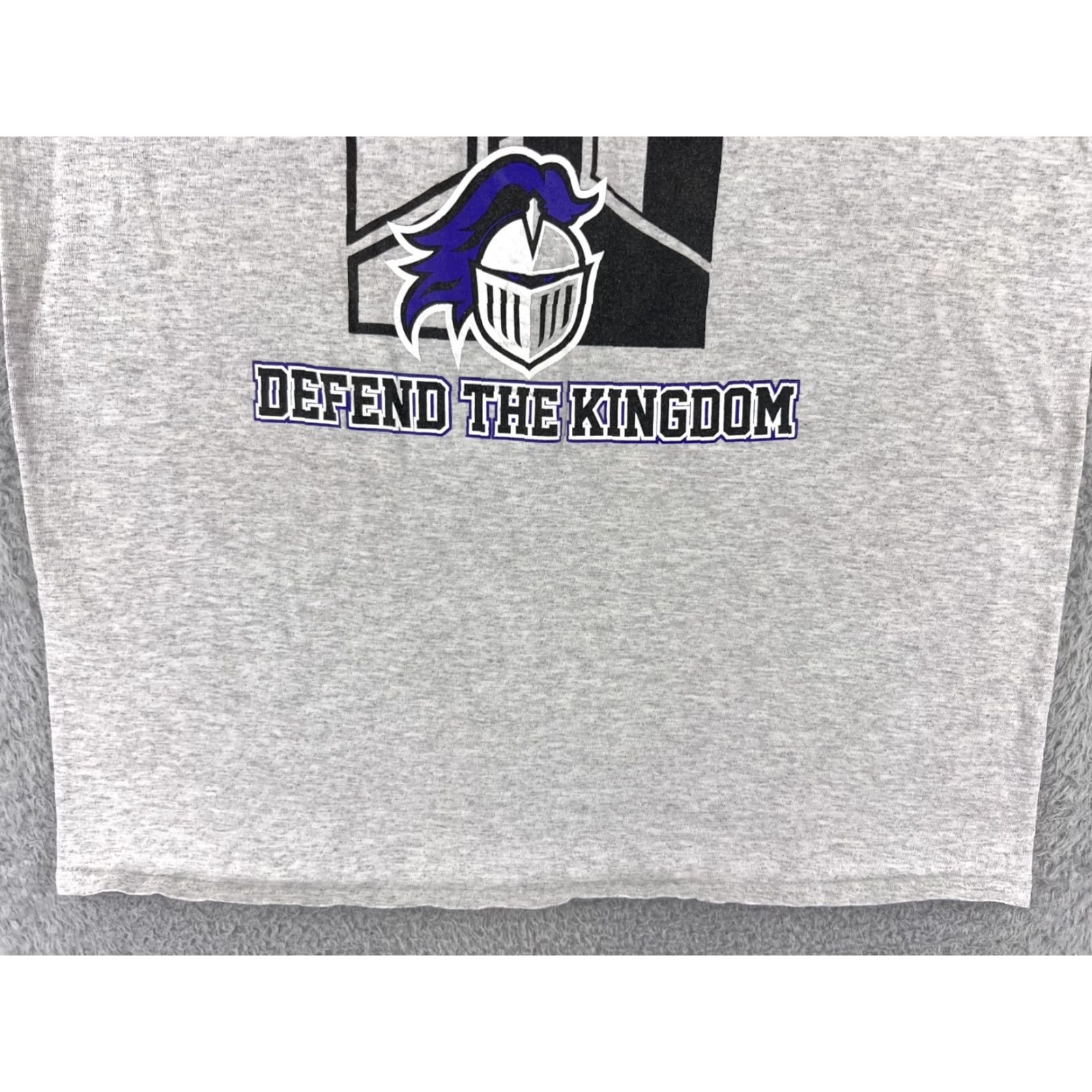 Vintage Knights Defend The Kingdom Shirt Mens XL Gray Short Sleeve Crew Neck T-Shirt Logo, Outdoor, Retro, Sports Size US XL / EU 56 / 4 - 7 Thumbnail