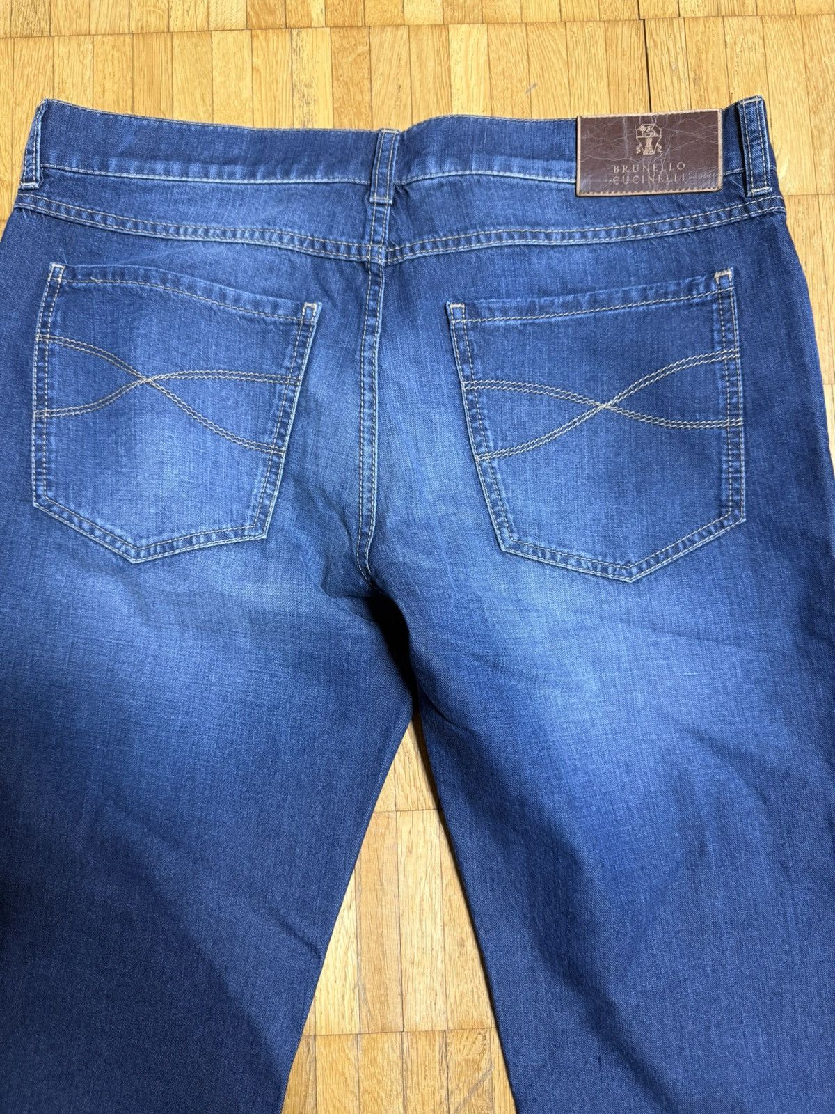 Brunello Cucinelli Luxury Brunello Cucinelli Blue Denim Jeans Size 48 / 32 Size US 32 / EU 48 - 6 Thumbnail