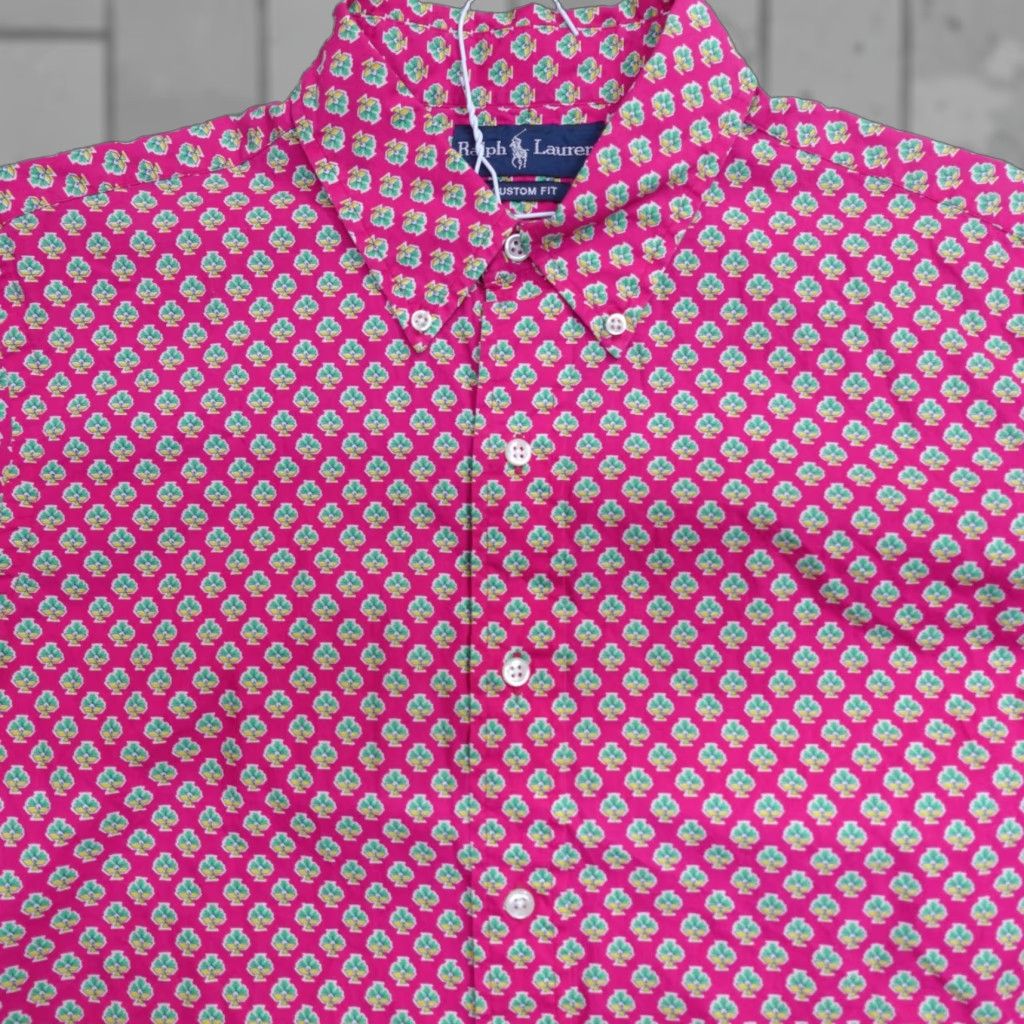 Ralph Lauren VINTAGE Ralph Lauren Shirt Large Pink Custom Fit Southwestern Button Down Mens Size US L / EU 52-54 / 3 - 1 Thumbnail