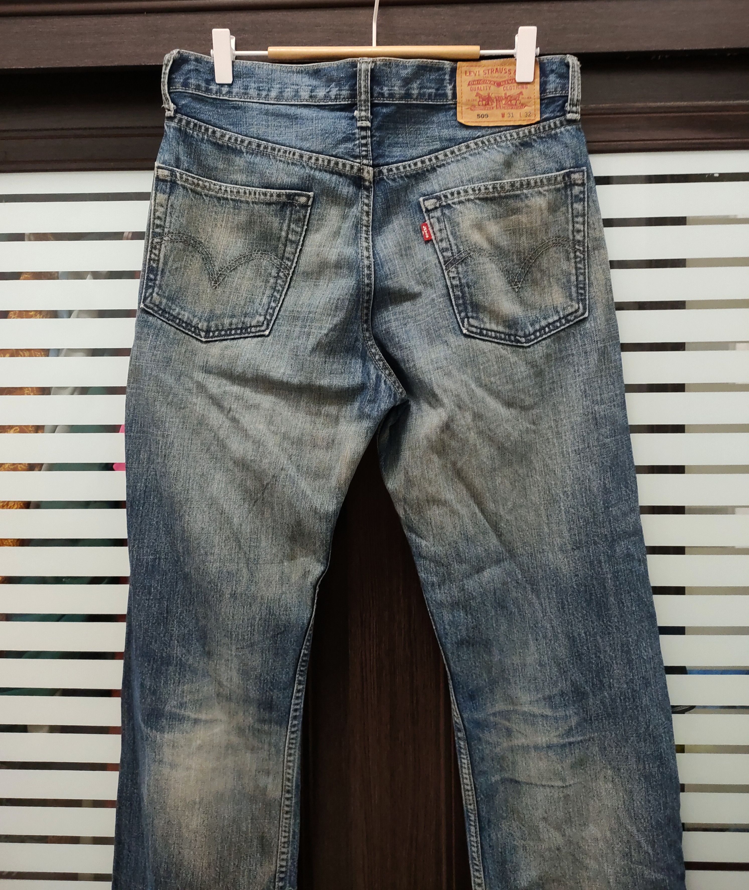 Levi's Vintage Clothing 💥 Flared Distressed Vintage Levi's 509 Jeans 💥 Size US 32 / EU 48 - 9 Thumbnail