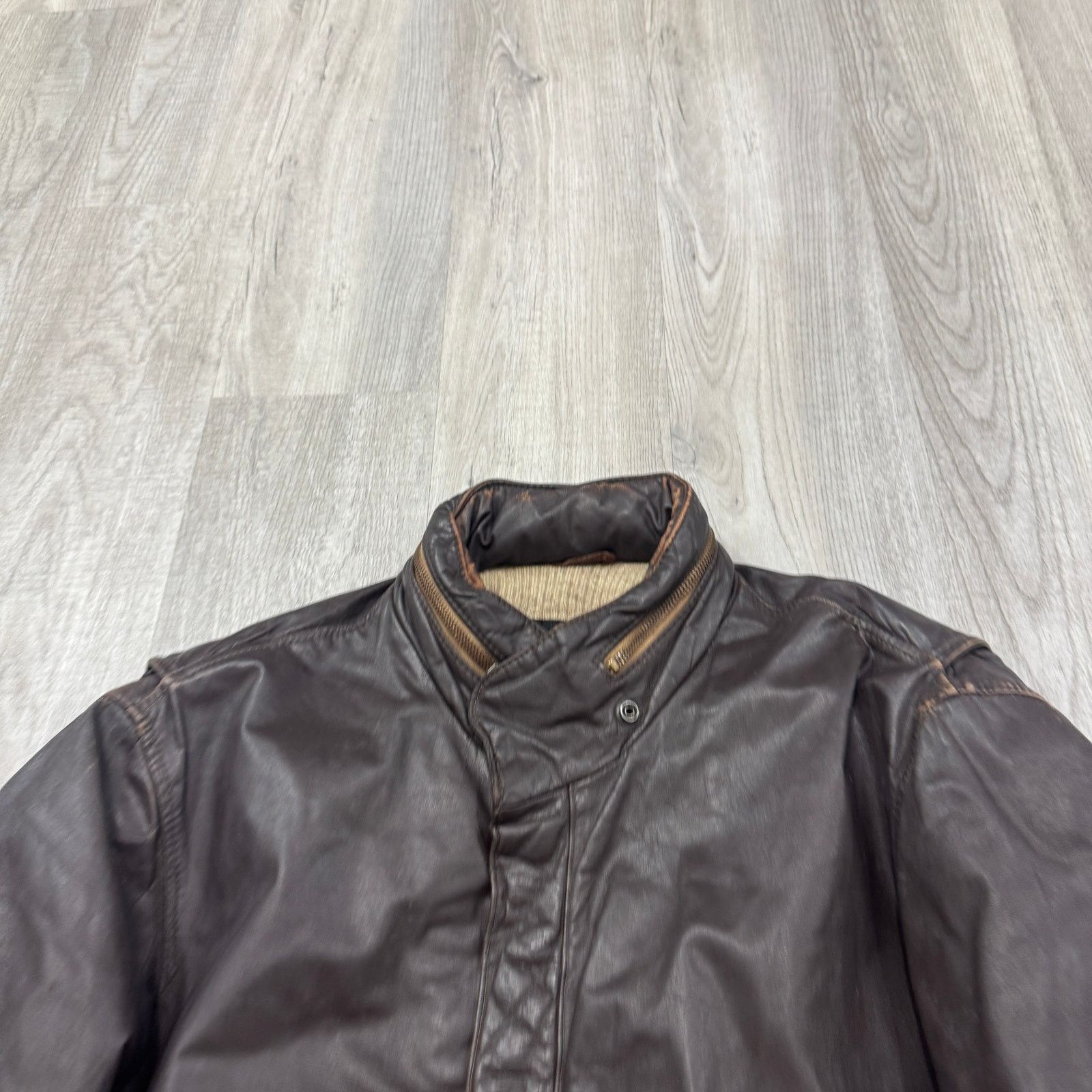 Vintage Vintage Hudson's Men's Store Leather Jacket Mens 44 Large Size US L / EU 52-54 / 3 - 3 Thumbnail