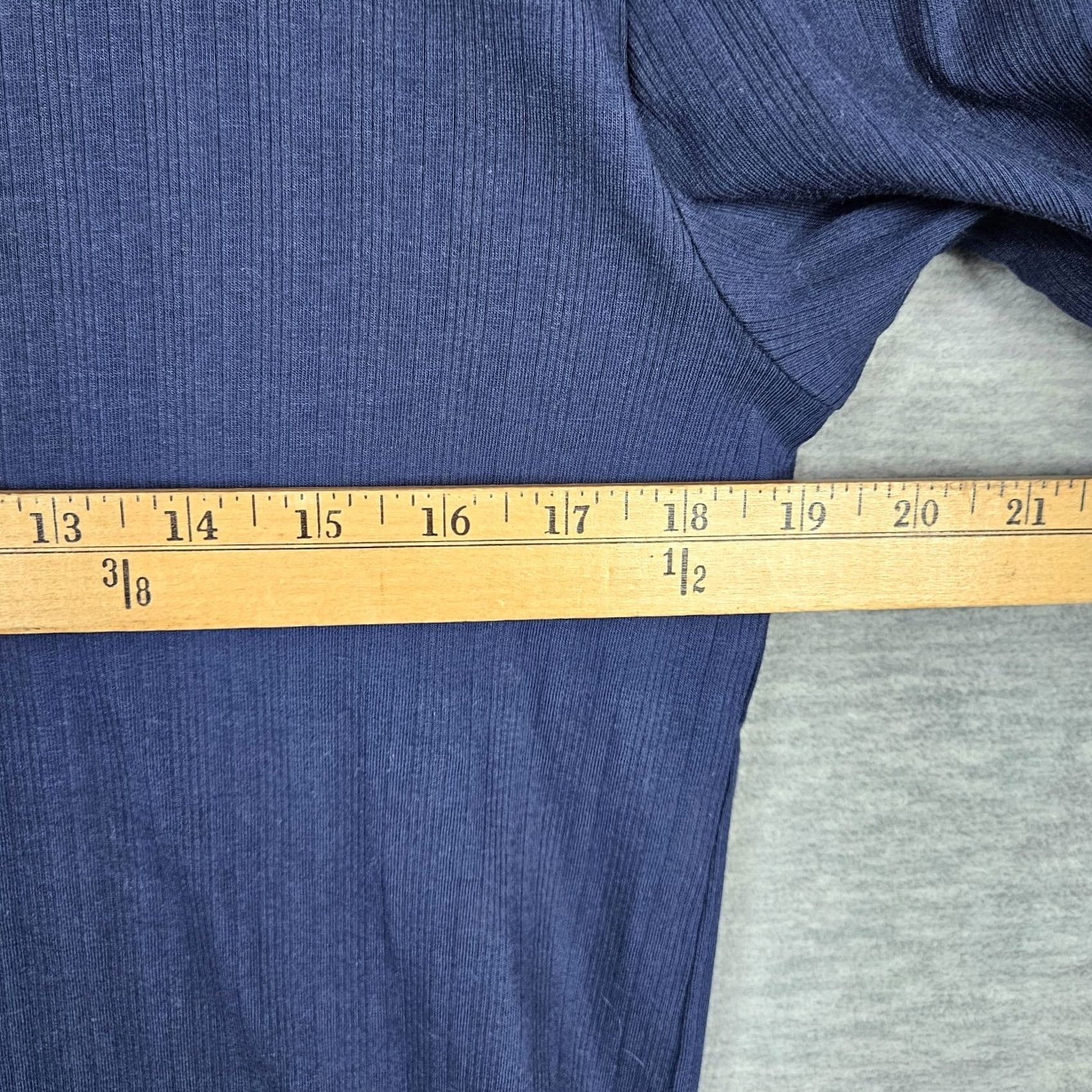 Loft LOFT By Ann Taylor Navy Blue Women's Mock Neck Casual Top XL Regular Size T-Shirt Size XL / US 12-14 / IT 48-50 - 5 Thumbnail