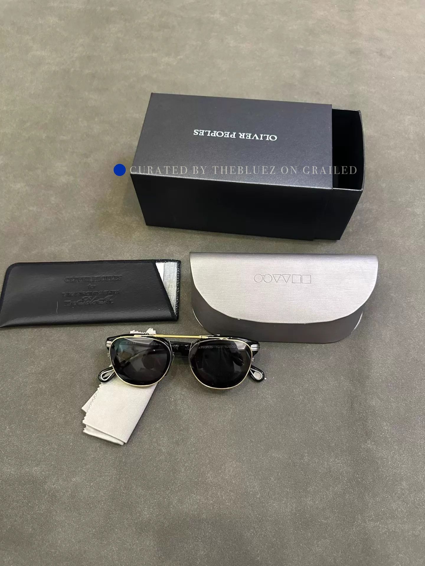 Oliver Peoples Stylish Black Clip-On Sunglasses Size ONE SIZE - 1 Thumbnail