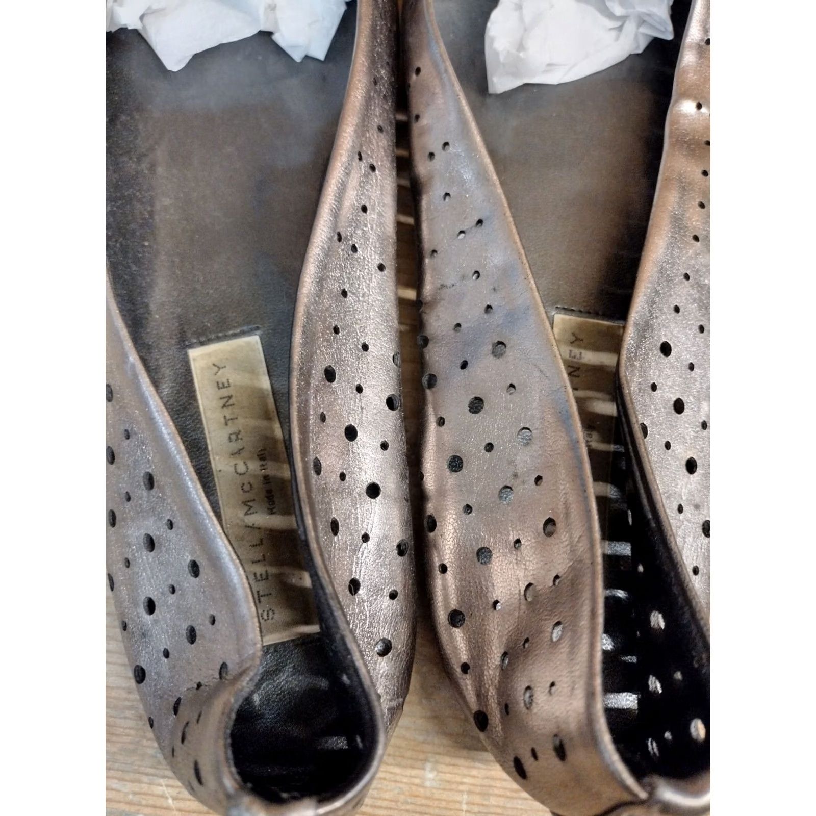 Stella McCartney Stella McCartney Ballet Flats Prism Rose gunmetal silver Round Toe Slip On 9.5 Womens Flats Ballet Multicolor Silver Round Toe Casual Size US 10 / IT 40 - 5 Thumbnail