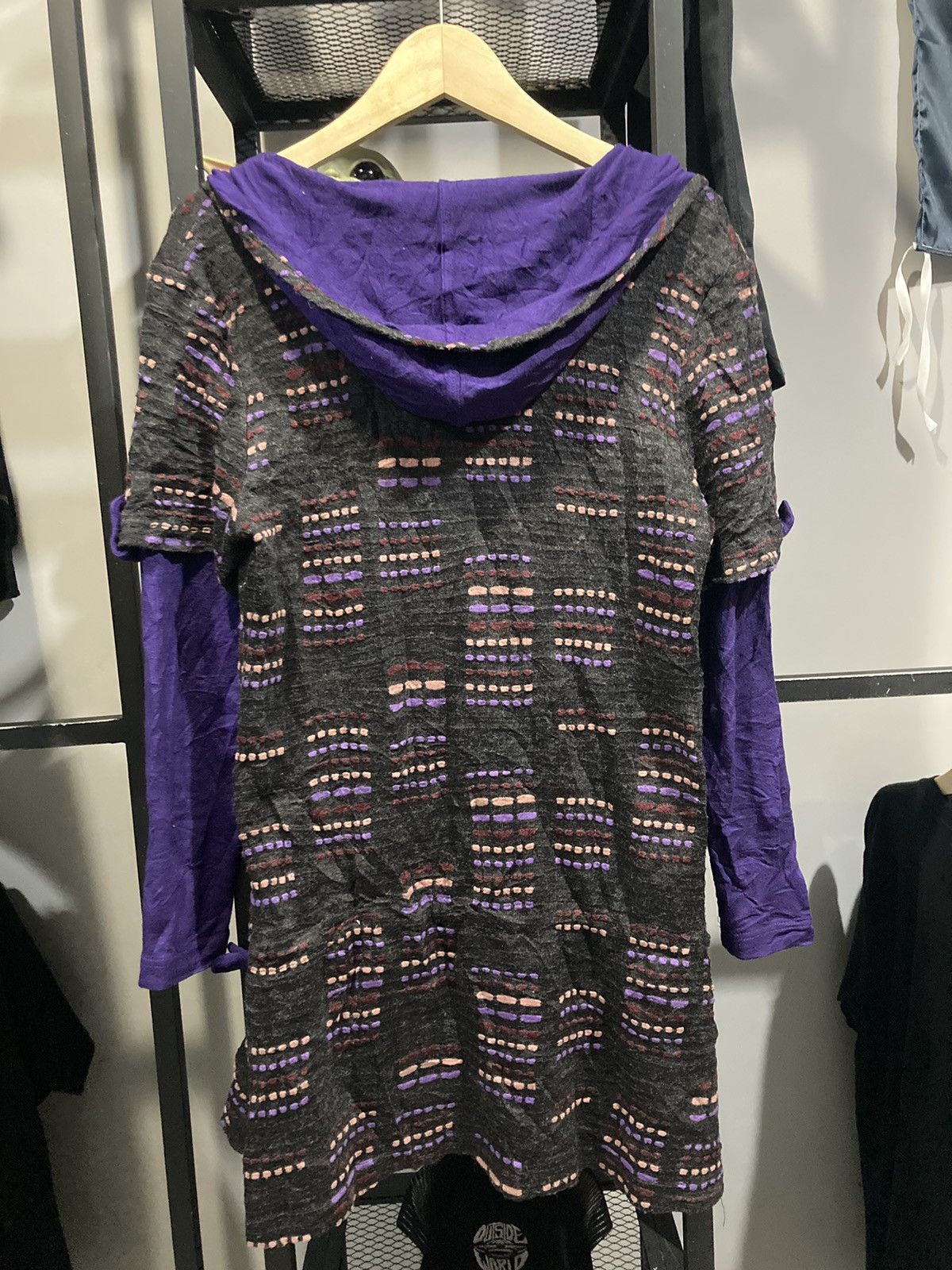 Japanese Brand Inde Dress Double Layer Classic Knit RAG style Size L / US 10 / IT 46 - 2 Thumbnail