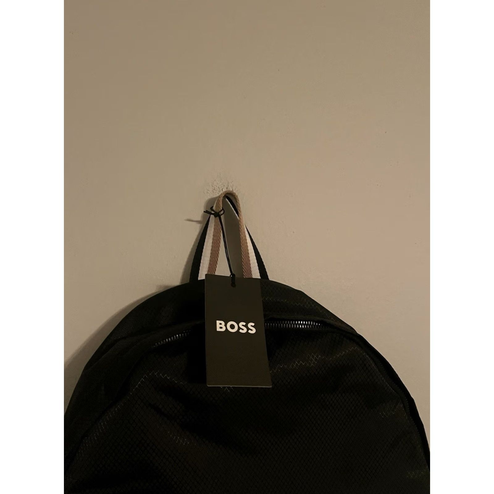 Hugo Boss VINTAGE Hugo Boss Backpack - Black - Logo Pixel Lightweight Travel Zippered Backpack Mens Bags 16x14x5.5 Size ONE SIZE - 4 Thumbnail