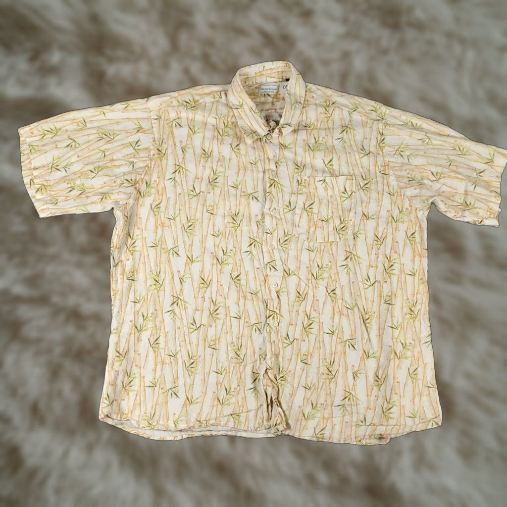 Vintage VINTAGE Maus & Hoffman Shirt Mens 2XL Orange Linen Button Up Short Sleeve Casual Summer Size US XXL / EU 58 / 5 - 1 Thumbnail