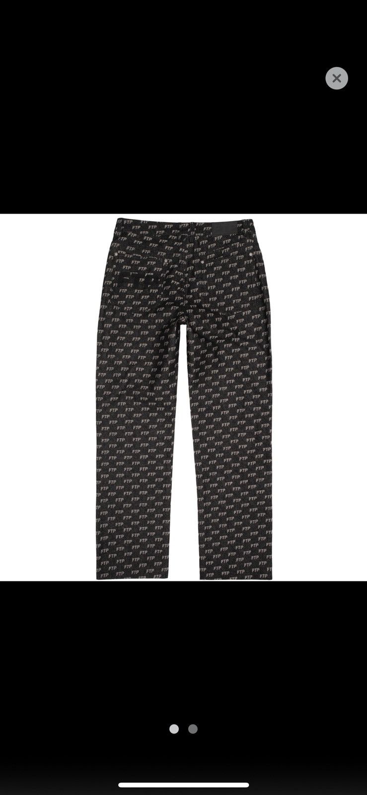 Fuck The Population FTP Jacquard Denim Logo Pant Size US 34 / EU 50 - 2 Thumbnail