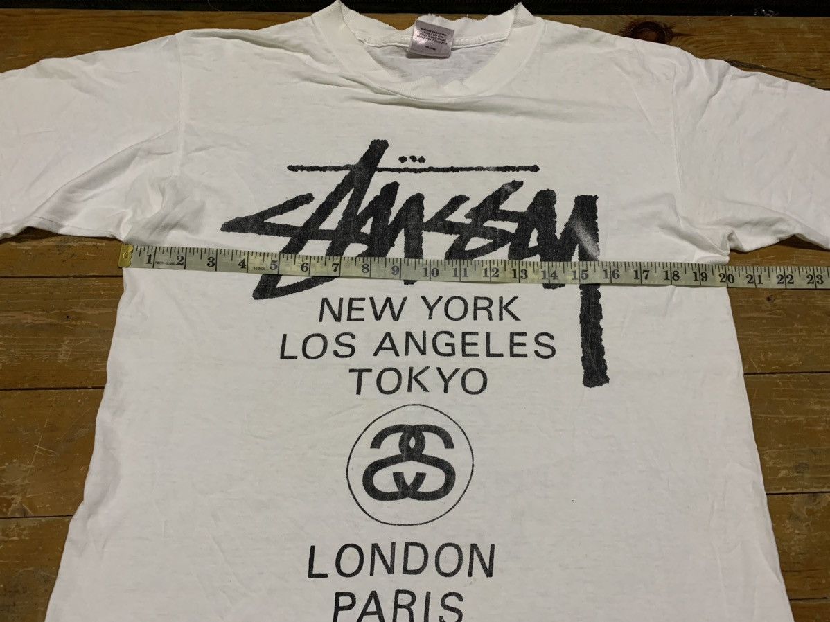 Stussy Vintage 90s Stussy World City Tour Printed Tee Size US M / EU 48-50 / 2 - 7 Thumbnail