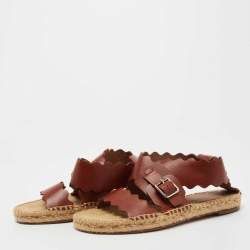 Chloe o1y0825 Ankle Straps Sandals in Brown Size US 12 / IT 42 - 2 Thumbnail