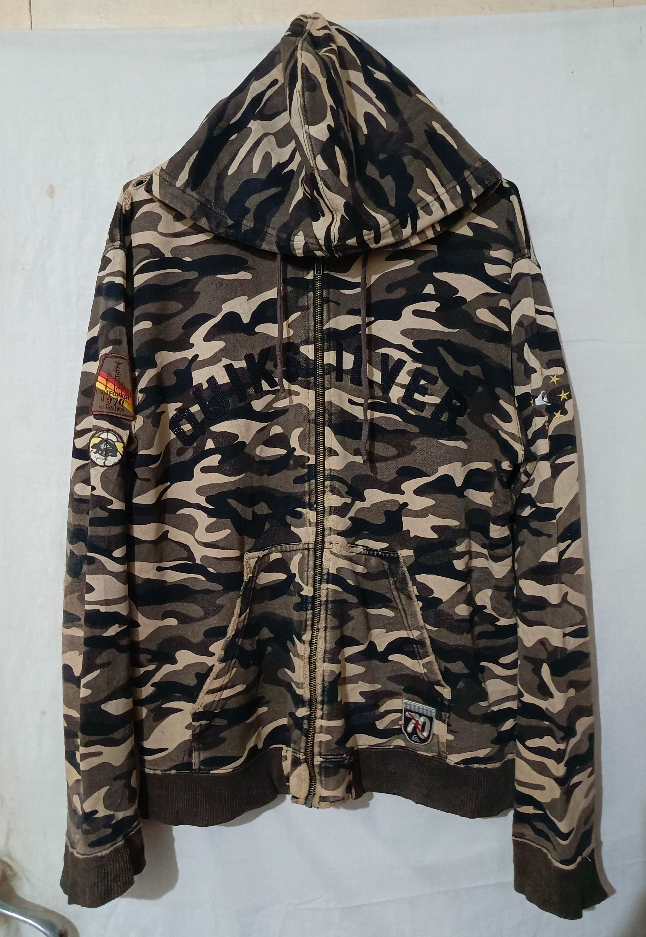 Quiksilver 🔥VTG QUICKSILVER DISTRESSED ZIPPER HOODIE Size US M / EU 48-50 / 2 - 1 Thumbnail