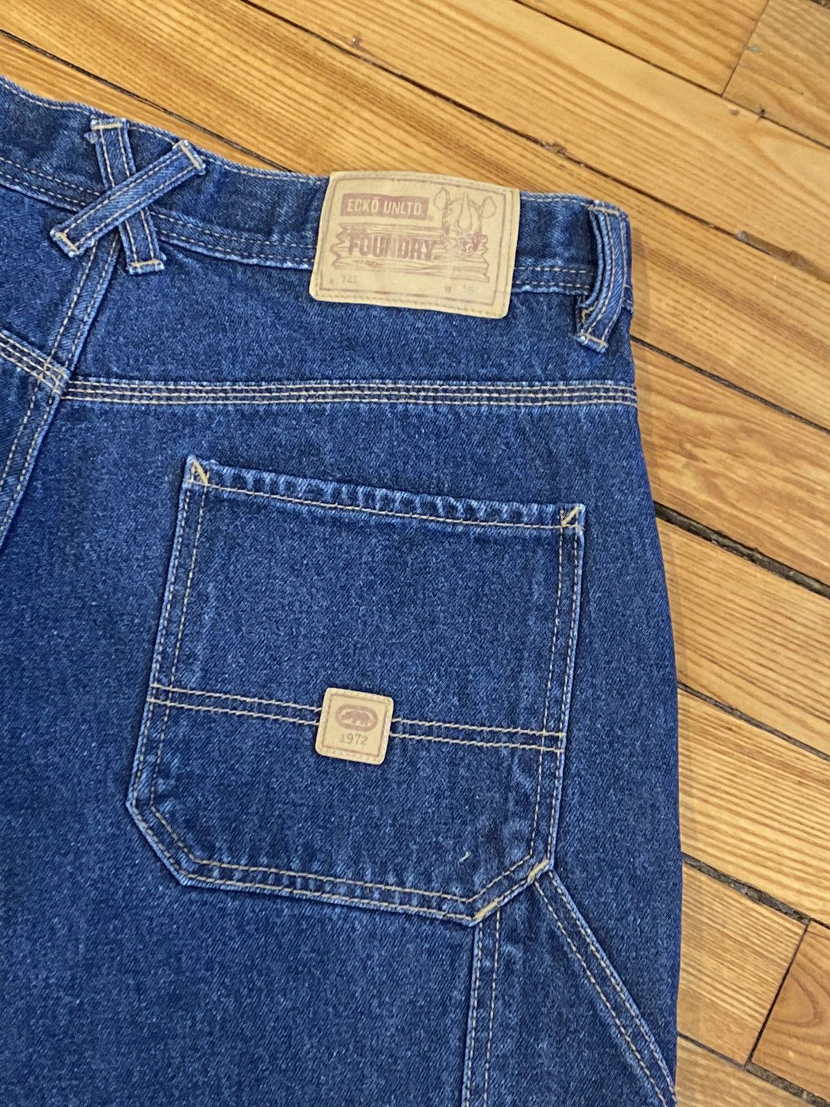 Ecko Unltd. Echo denim jean shorts jorts blue size 36 y2k vintage 1990s Size US 36 / EU 52 - 7 Thumbnail