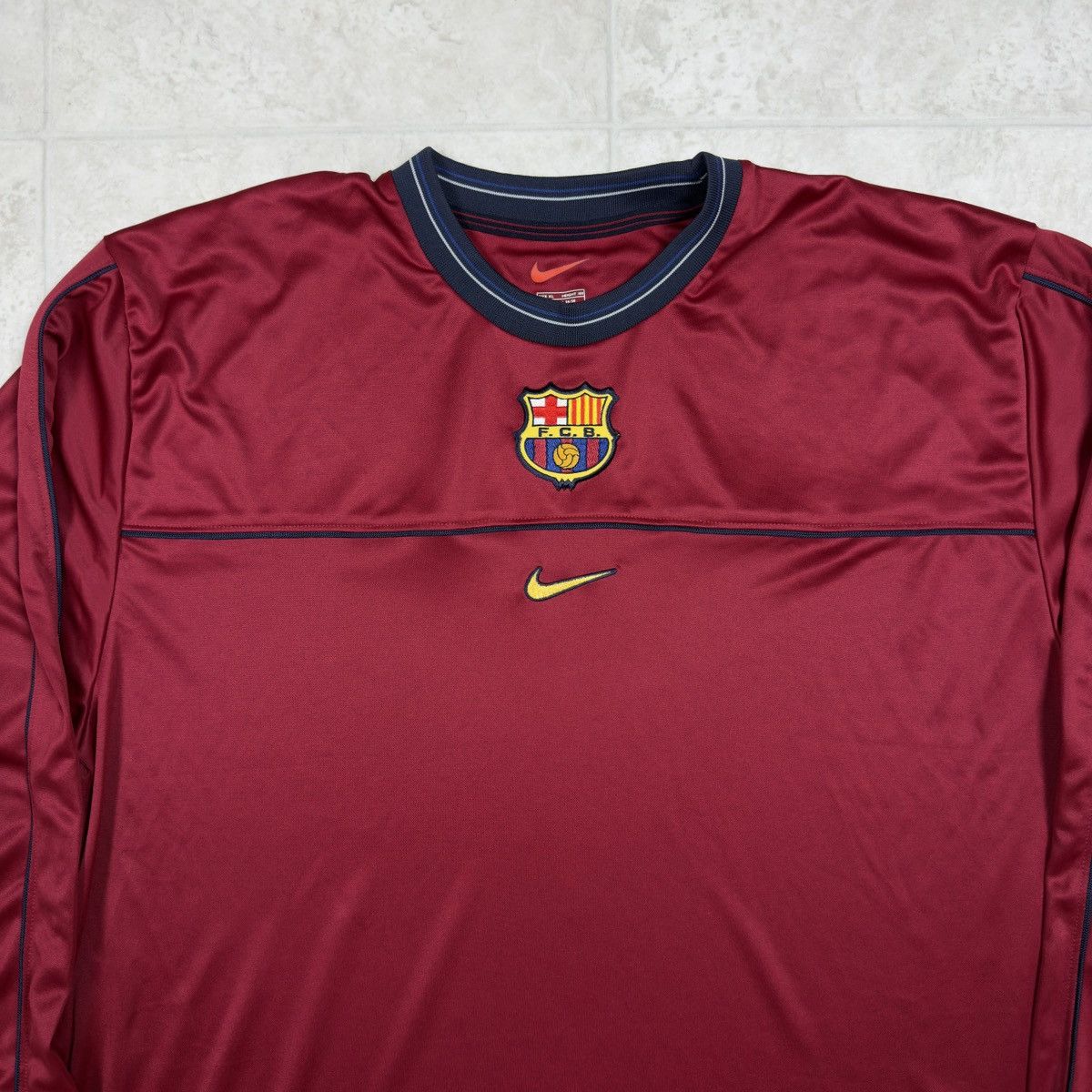 Nike FC Barcelona 99/00 Nike Longsleeve Training Top Jersey Size US XL / EU 56 / 4 - 3 Thumbnail