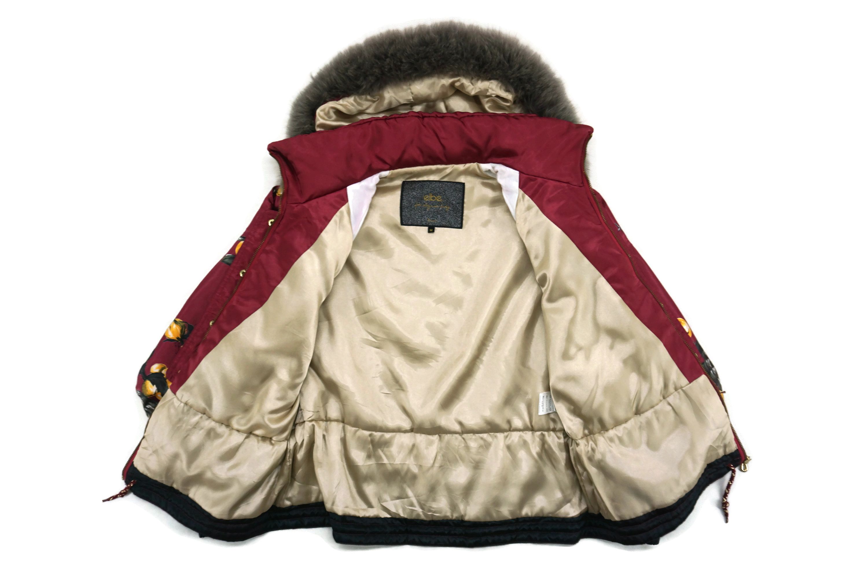 Japanese Brand Elbe Faux Fur Hooded Jacket Abstract Prints Japan Made Size S / US 4 / IT 40 - 2 Thumbnail