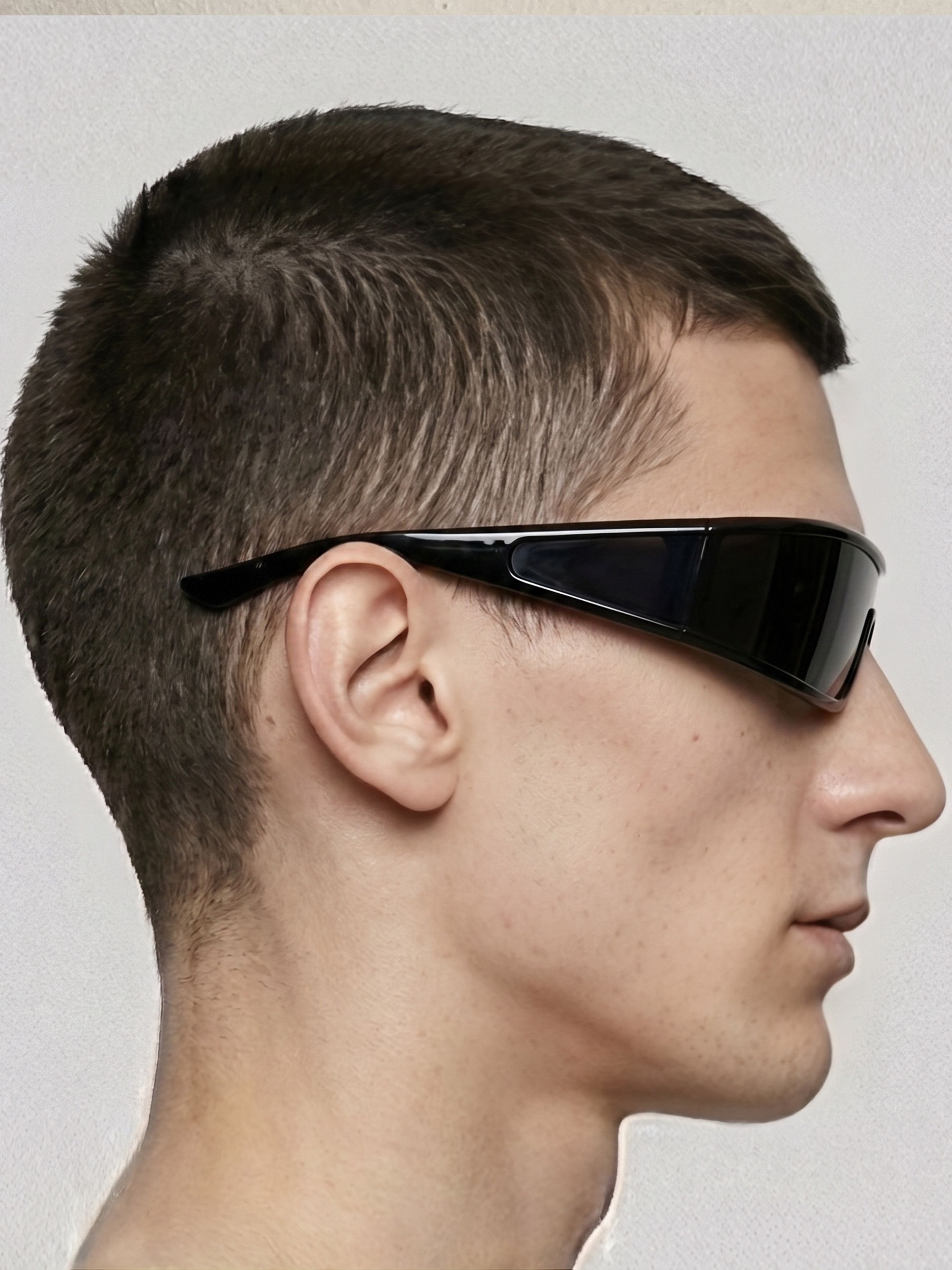 Balenciaga BB0123S Wrap Sunglasses (Color 001) Size ONE SIZE - 1 Thumbnail