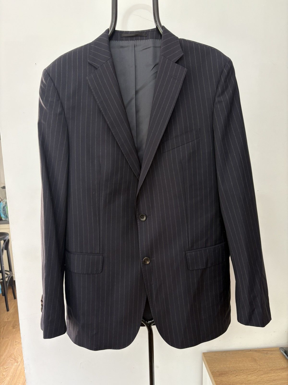 Designer × Windsor Smith Windsor Men’s Pinstripe Suit – Slim Fit, 100% Wool, Excell Size 50L - 3 Thumbnail