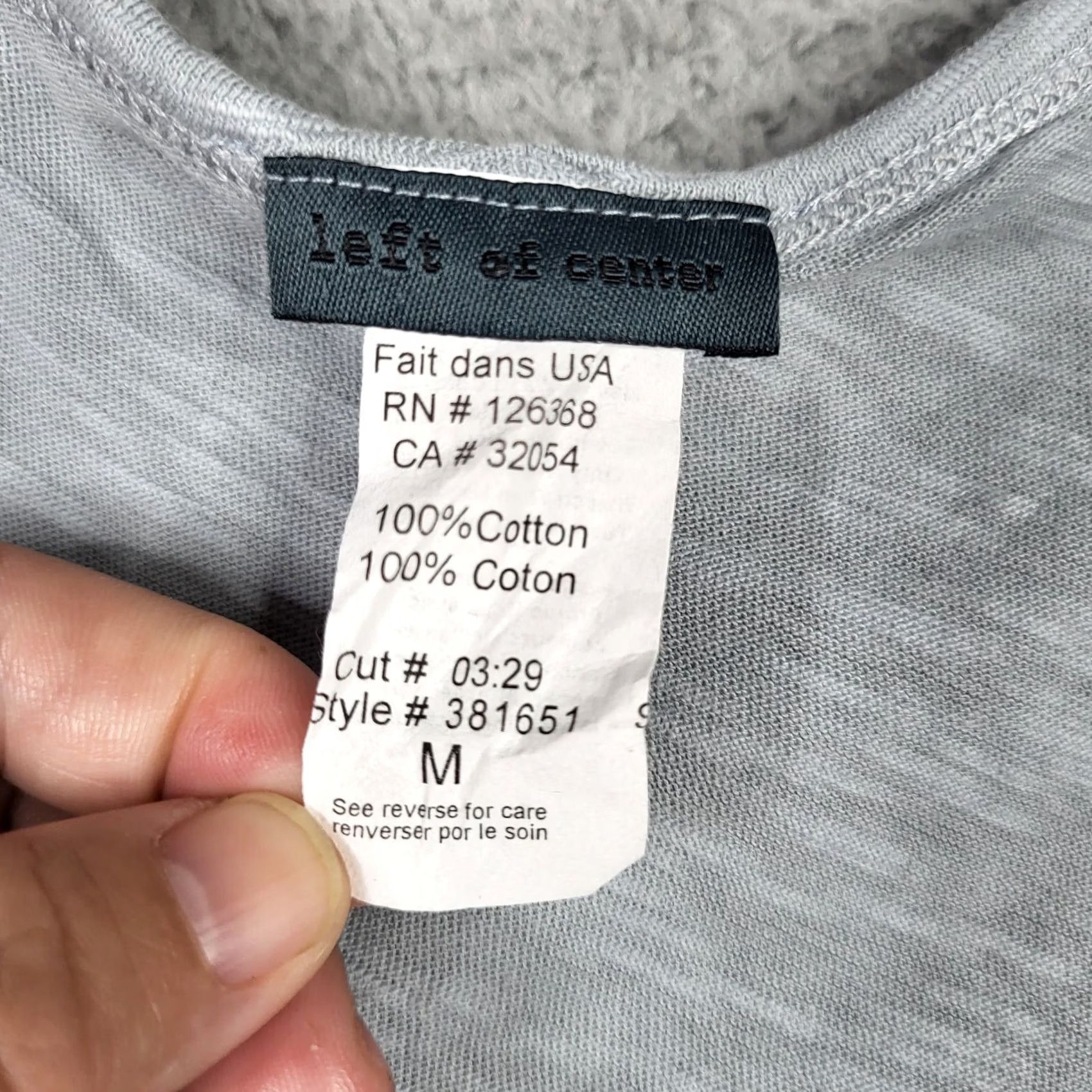 Vintage LEFT OF CENTER Tank Top Women M Gray Cotton Blend Sleeveless Round Neck Basic Casual Size M / US 6-8 / IT 42-44 - 3 Thumbnail