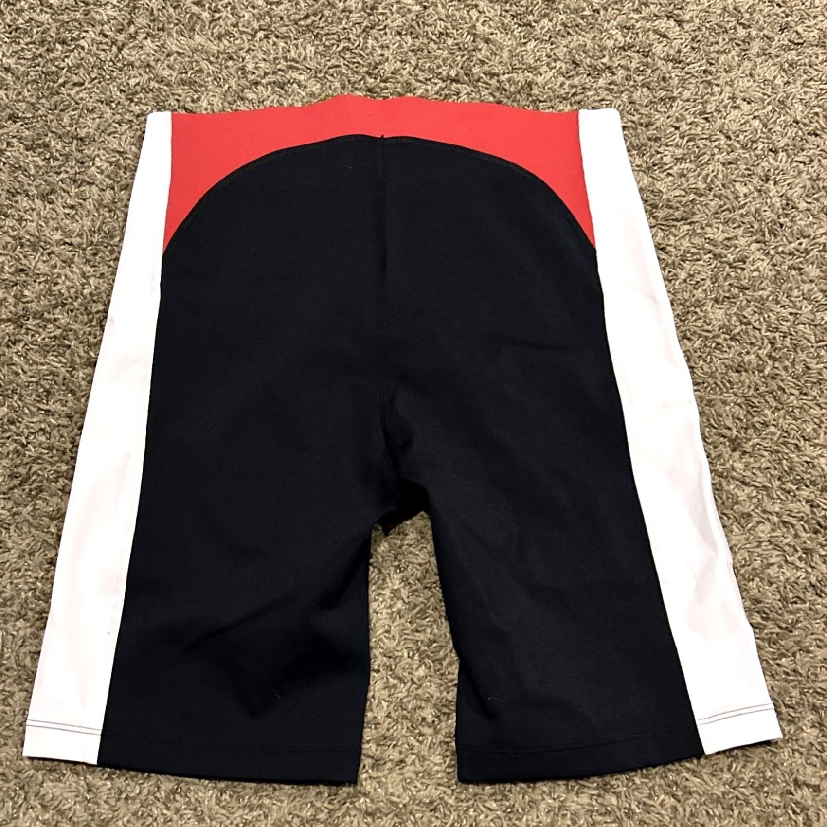 Vintage Noli Shorts Yoga Bike M Navy Blue White Stretch B24 Size 32" / US 10 / IT 46 - 3 Thumbnail