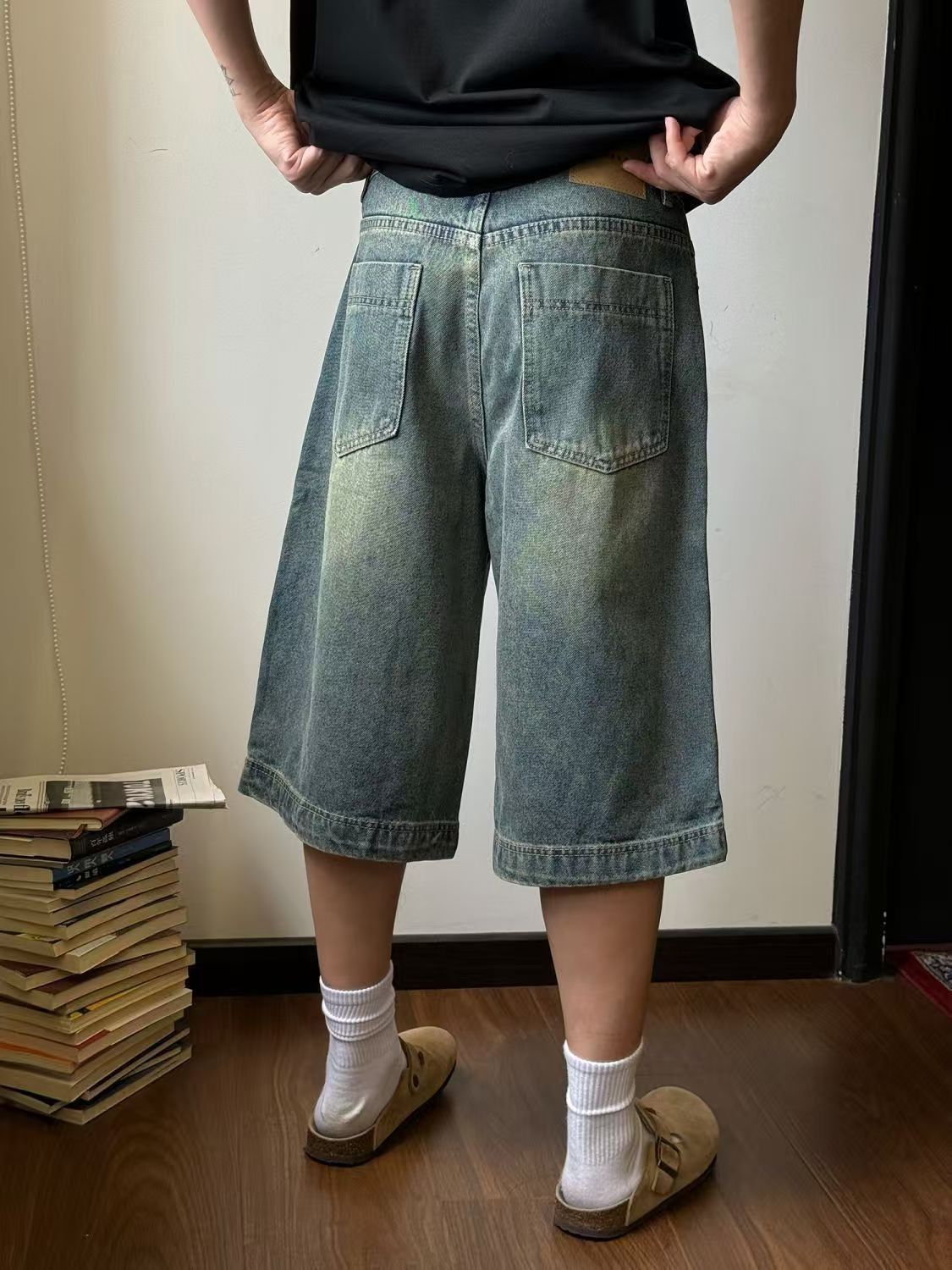 Japanese Brand × Vintage American street retro washed distressed denim shorts Size US 32 / EU 48 - 5 Thumbnail