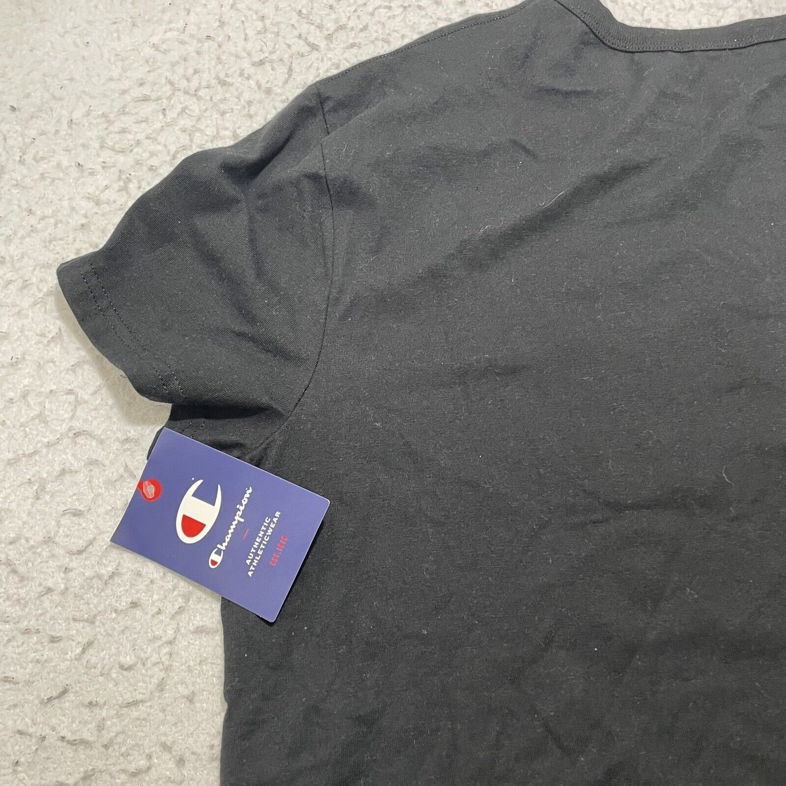 Champion Champion Black Cotton Graphic Tee Animal Print Logo T Shirt Size L / US 10 / IT 46 - 14 Thumbnail