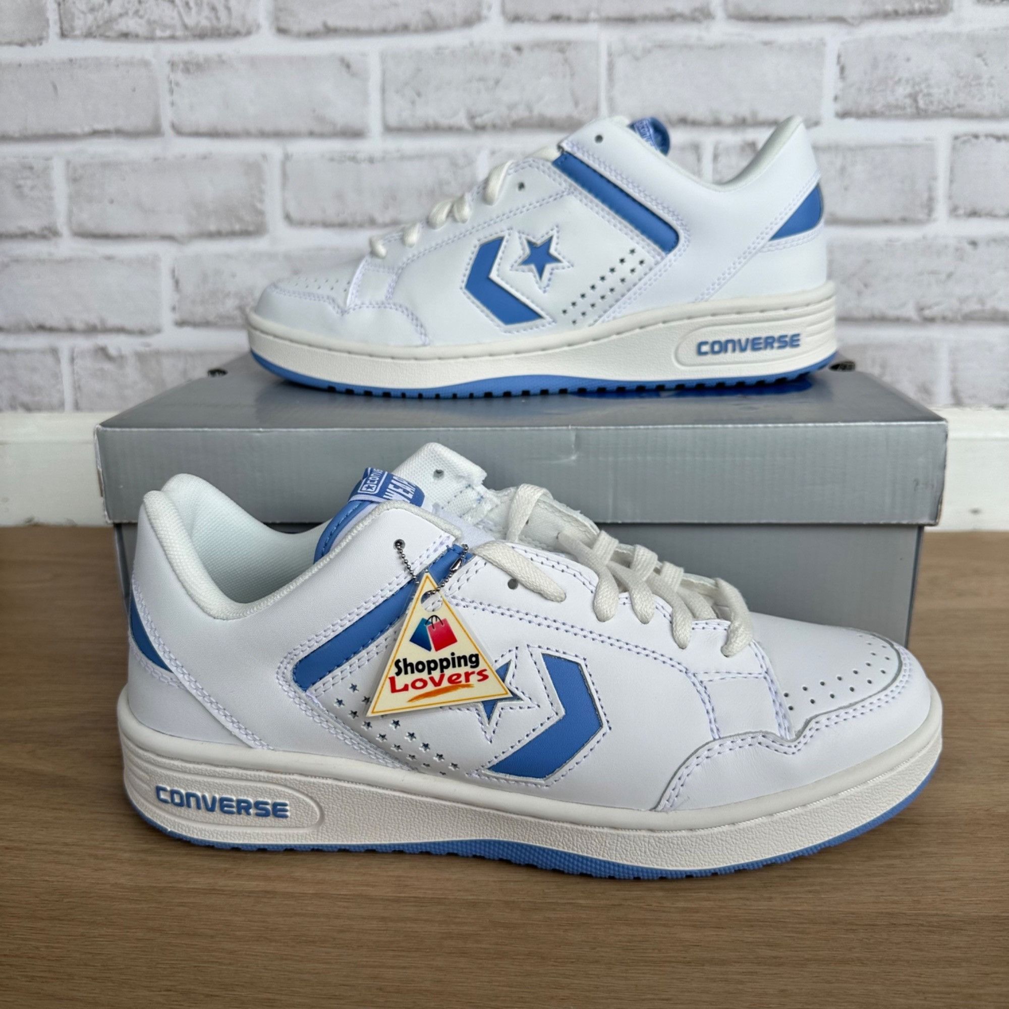 Converse ⭐Converse Weapon Low Blue White Sz 10 Men's Shoes Open Sky S Size US 10 / EU 43 - 1 Thumbnail