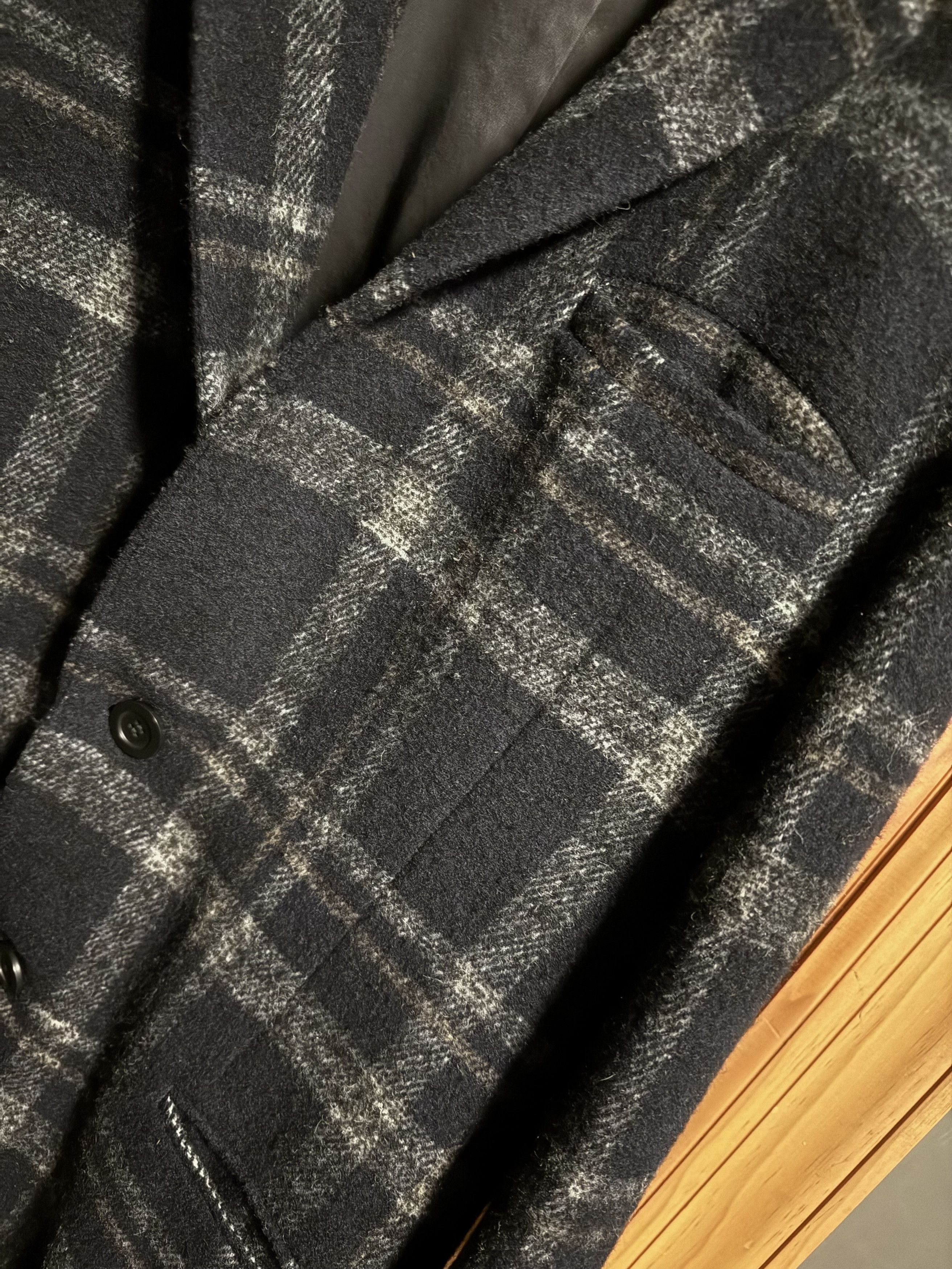 John Elliott John Elliott Navy and Back Plaid Scarlet Overcoat - 2 Size US M / EU 48-50 / 2 - 6 Thumbnail