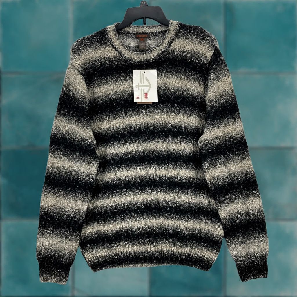 Dockers DOCKERS Wool Blend Sweater Mens Large Black Striped Long Sleeve Casual NWT Size US L / EU 52-54 / 3 - 1 Thumbnail