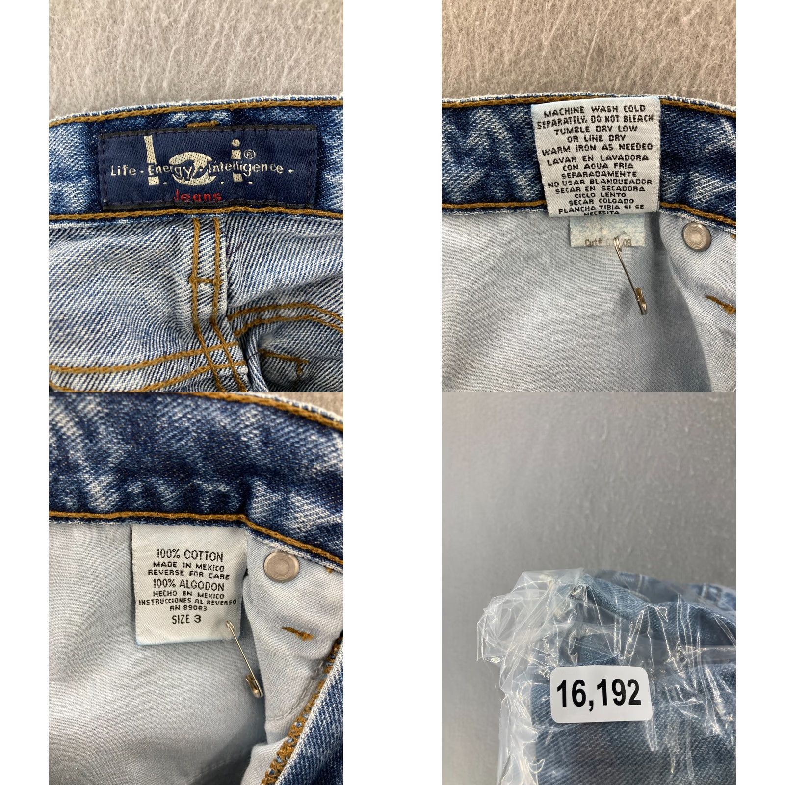 Vintage LEI Jeans Womens 3 Flare Cut Low Rise Distressed 90s Embroidered Jeans Juniors Blue 3 Pocket Distressed Little Boho Hipster Retro Womens Size 26" / US 2 / IT 38 - 9 Thumbnail