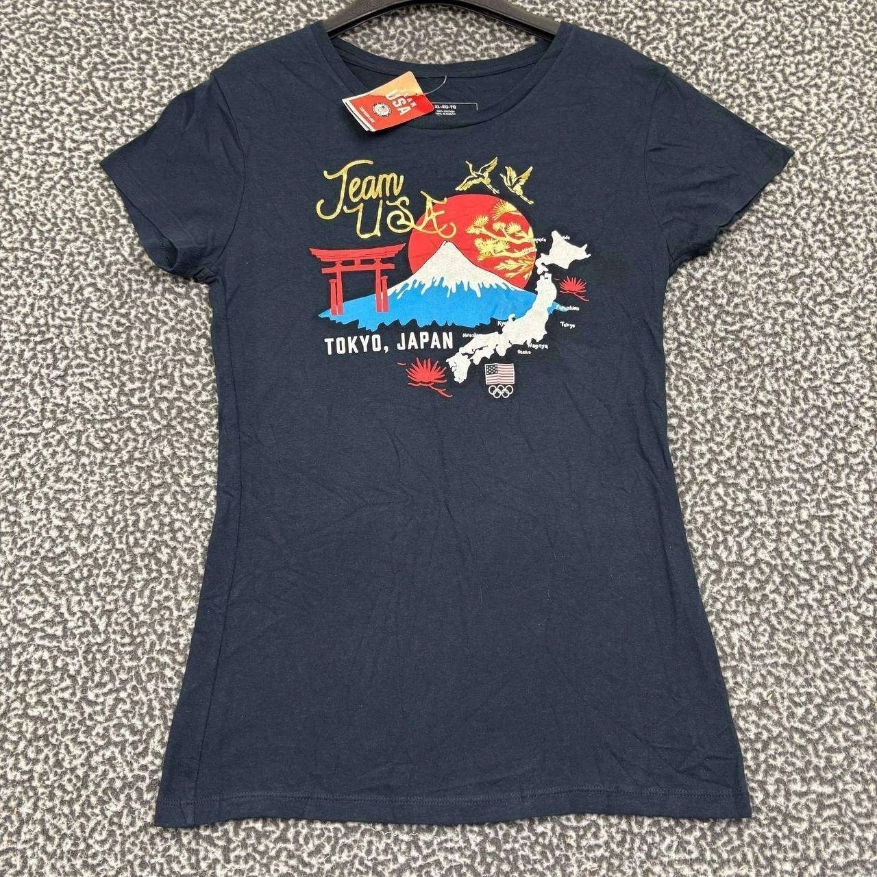 Other Team USA Olympic Shirt Women XL Tokyo Crew Neck Cotton Size XL / US 12-14 / IT 48-50 - 1 Thumbnail