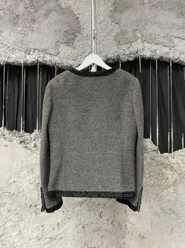 Chanel Chanel Gray Cotton Women's Jacket . Size XXS / US 00 / IT 34 - 2 Thumbnail