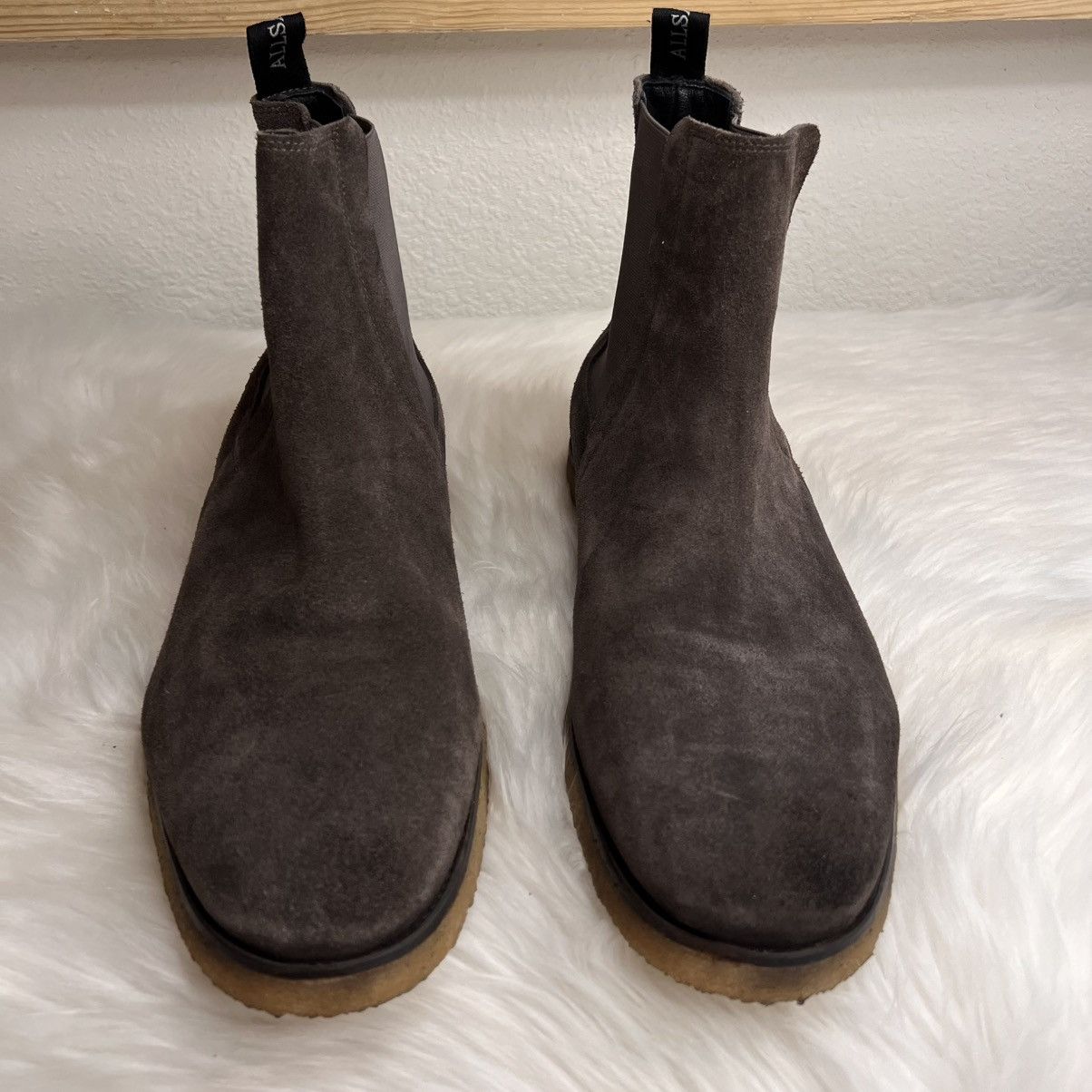 Allsaints ALLSAINTS Mens Chelsea Suede Boots Size US 13 / EU 46 - 2 Thumbnail