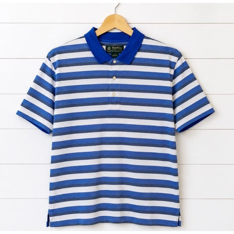 Brooks Brothers Brooks Brothers Golf Polo XL Blue Stripe St Andrews Links Size US XL / EU 56 / 4 - 2 Thumbnail