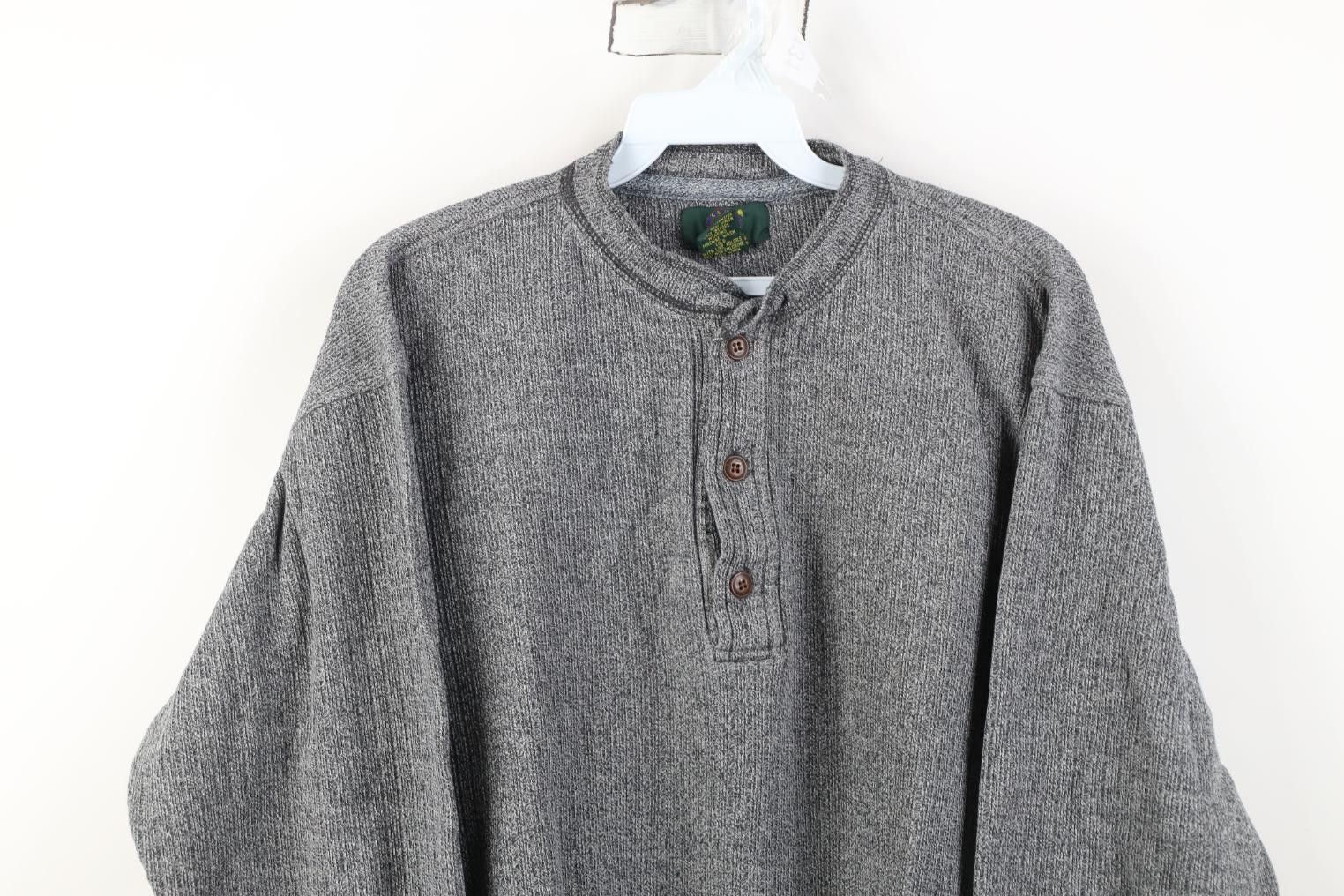 Vintage Vintage 90s Streetwear Cotton Ribbed Knit Henley T-Shirt Size US M / EU 48-50 / 2 - 2 Thumbnail