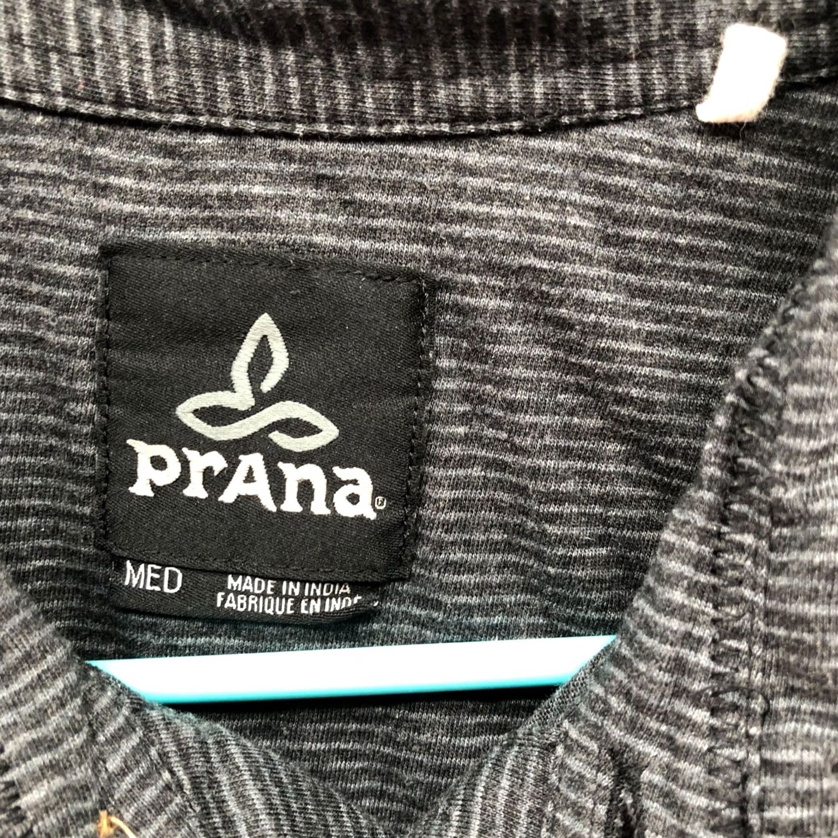 Prana VINTAGE? No. Prana Polo Shirt Mens M Gray Striped Short Sleeve Organic Cotton Blend Shirt Polo Men M Gray Striped Short Sleeve Casual Size US M / EU 48-50 / 2 - 5 Thumbnail