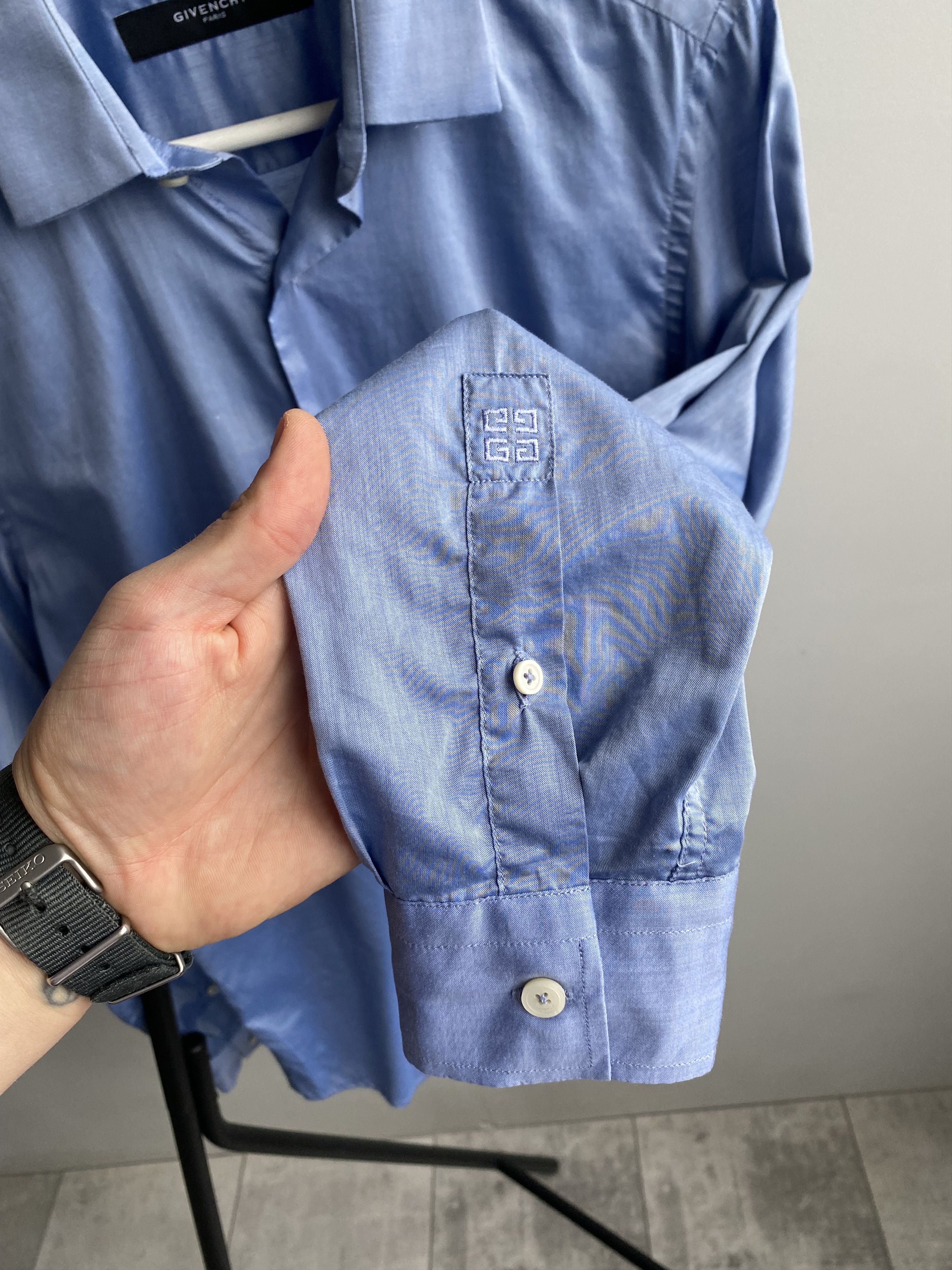 Givenchy GIVENCHY Paris Men’s Oxford Blue Shirt Size US M / EU 48-50 / 2 - 5 Thumbnail