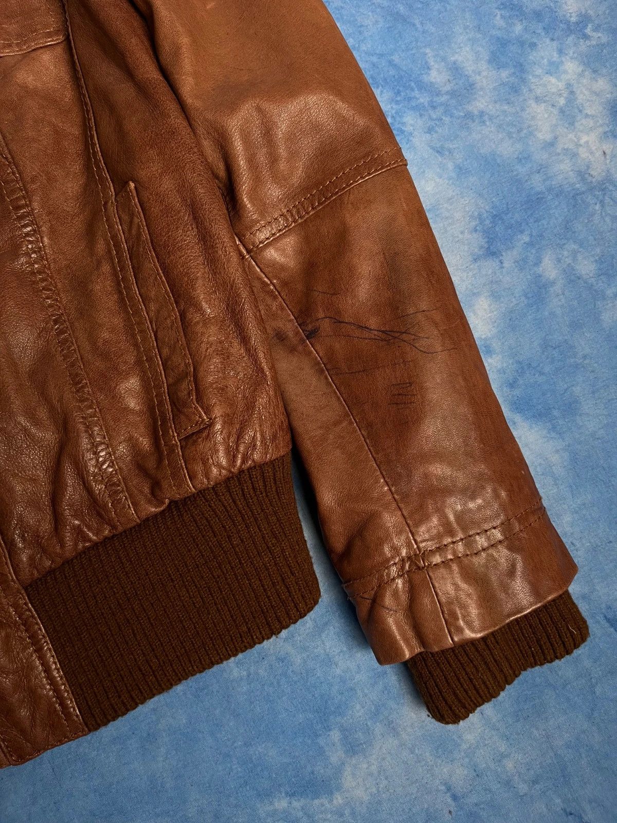 GOOSECRAFT Vintage Avant Garde Goosecraft Real Leather Bomber Jacket Size US M / EU 48-50 / 2 - 5 Thumbnail