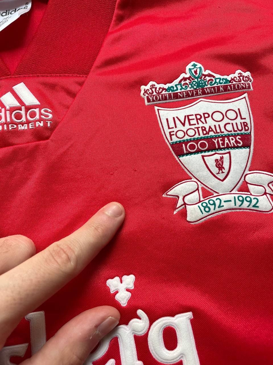 Adidas Vintage Adidas Liverpool 1992 1993 Home Shirt Soccer Jersey Size US S / EU 44-46 / 1 - 8 Thumbnail