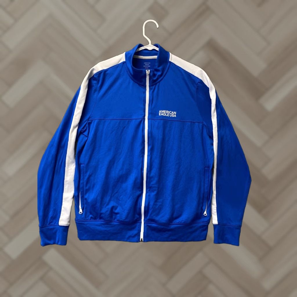 American Eagle Outfitters VINTAGE American Eagle Outfitters Mens Full Zip Jacket Long Sleeve Blue Size Large Size US L / EU 52-54 / 3 - 1 Thumbnail