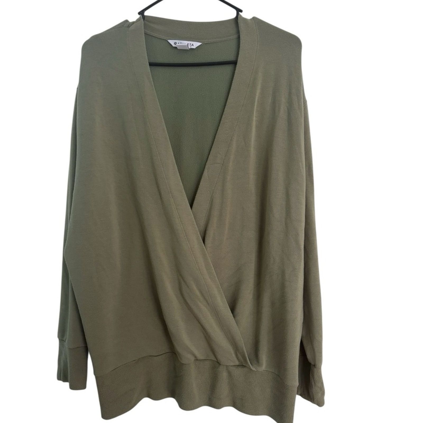 Athleta Athleta Womens Green V-Neck Wrap Athleisure Sweatshirt Size XL / US 12-14 / IT 48-50 - 1 Thumbnail