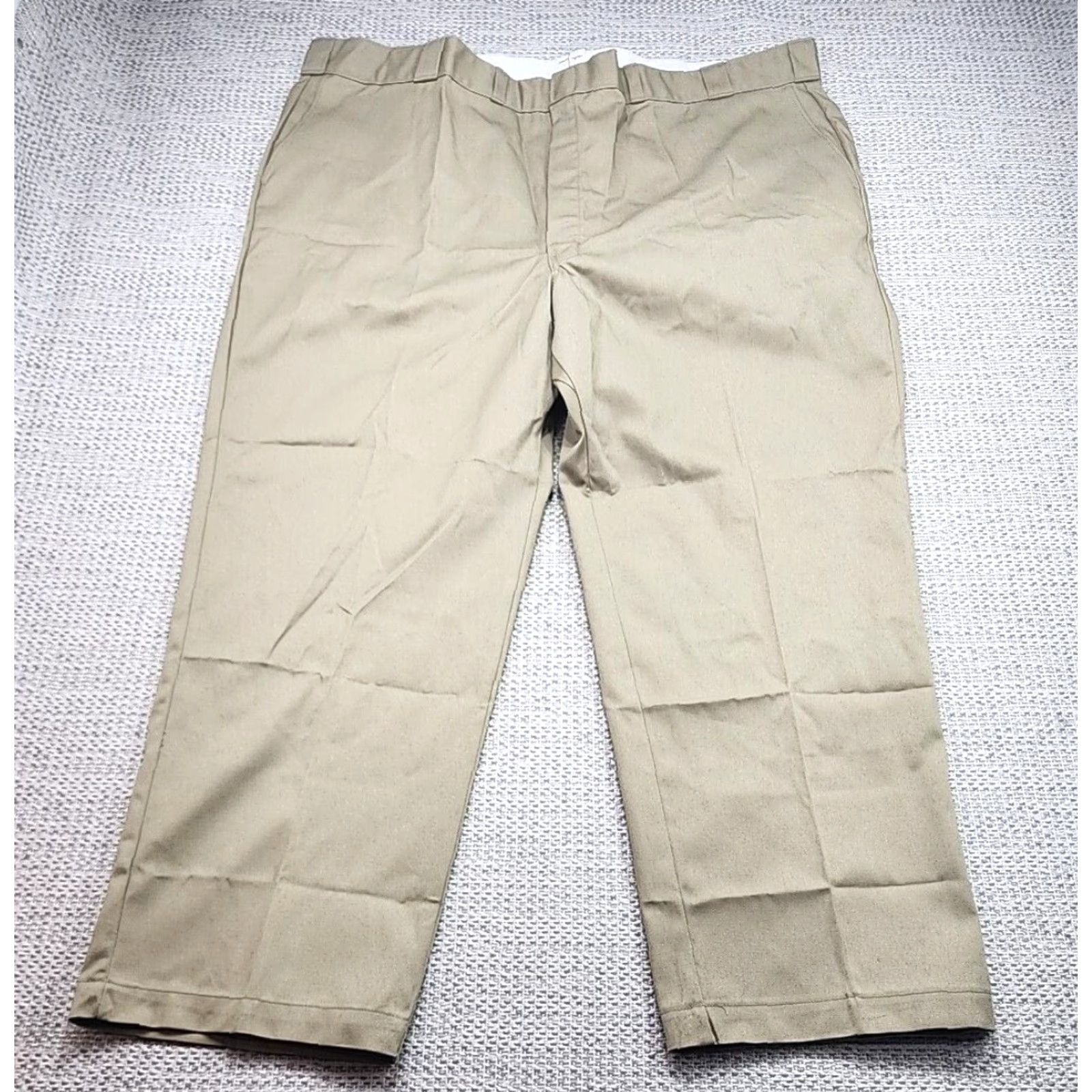 Dickies VINTAGE Dickies 874A Khaki Chino Pants Flat Front 50X30 Beige Workwear Mens NWT Dickies 874A Size US 34 / EU 50 - 2 Thumbnail